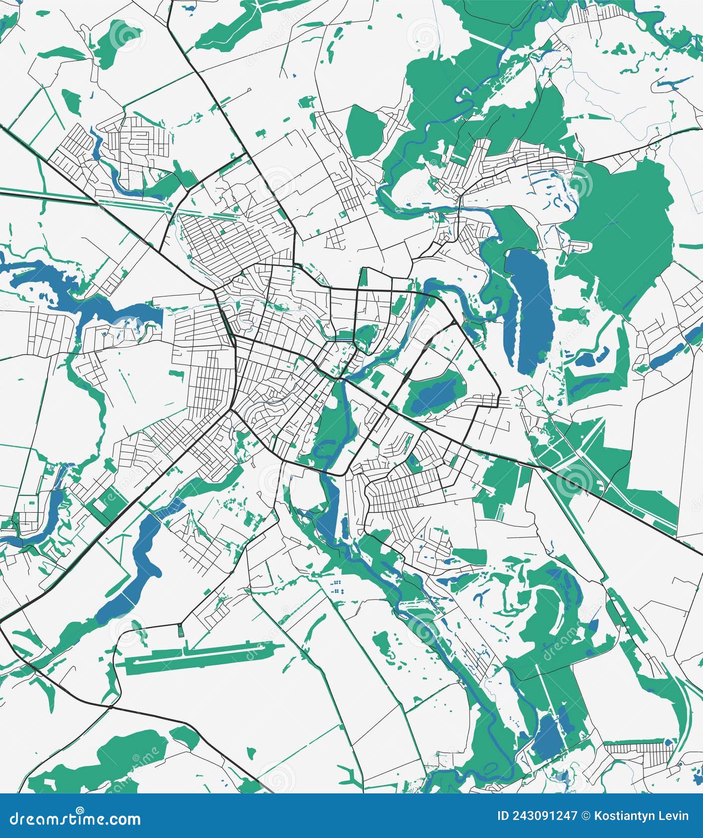 Sumy Vector Map. Detailed Map Of Sumy City Administrative Area ...