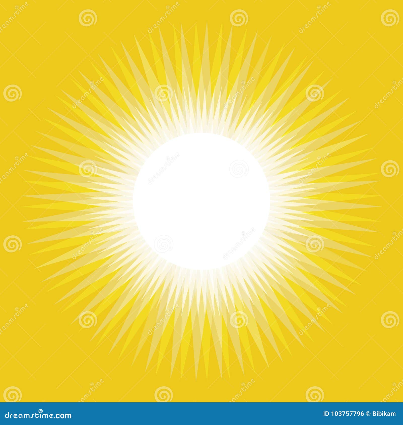 Sun Abstract Yellow Background with Rays Stock Vector Illustration of