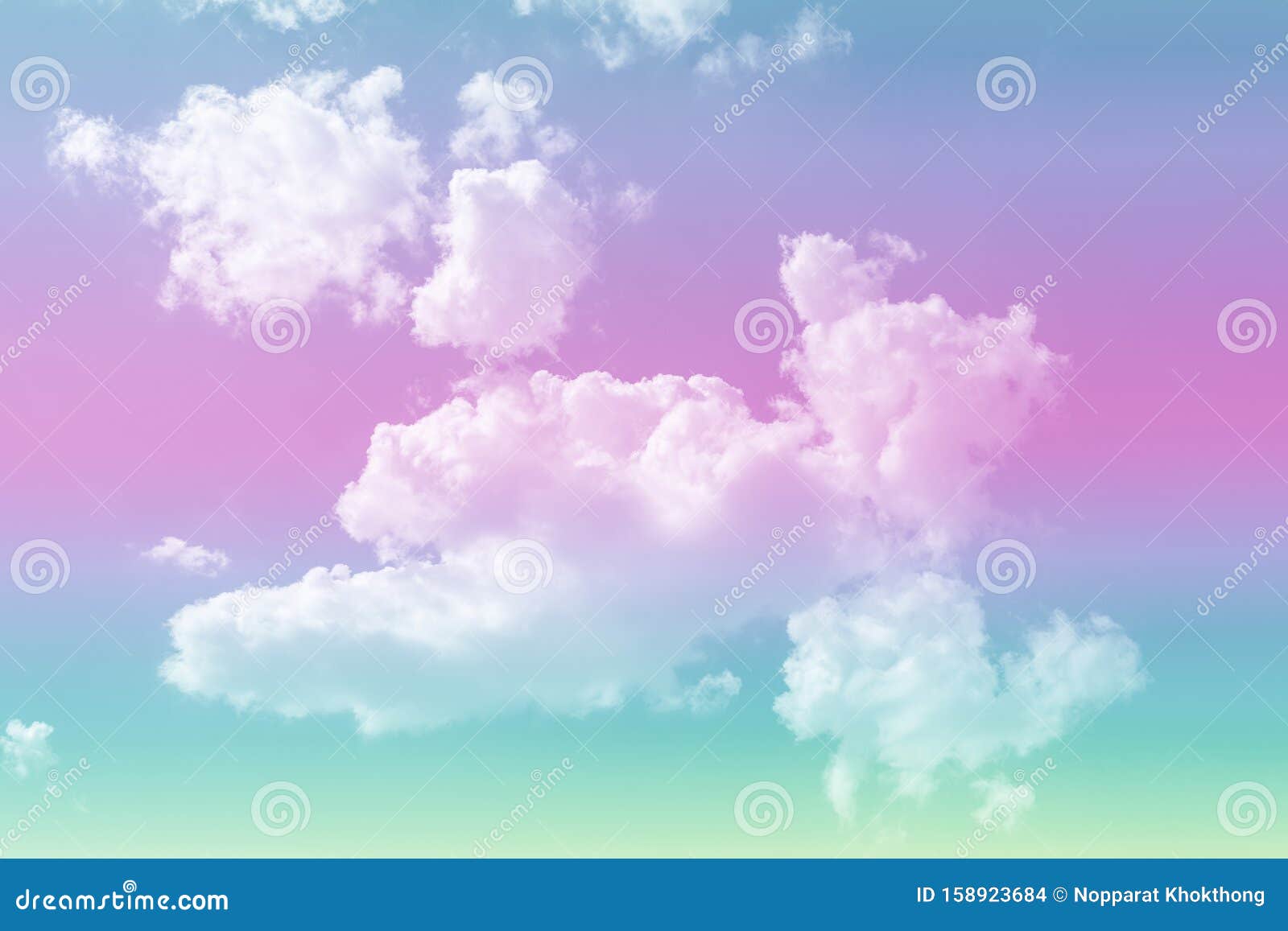 Sun and Clouds Background with a Soft Pastel Color. Fantasy Magical Sunny  Sky Pastel Background with Colorful Cloudy Sky Stock Photo - Image of  beauty, heaven: 158923684