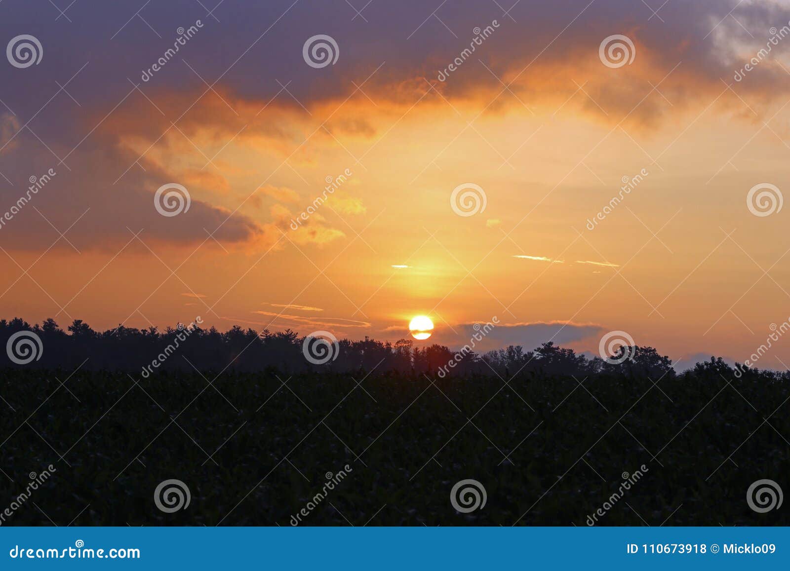 Sun coming up stock photo. Image of sunrise, orange 110673918