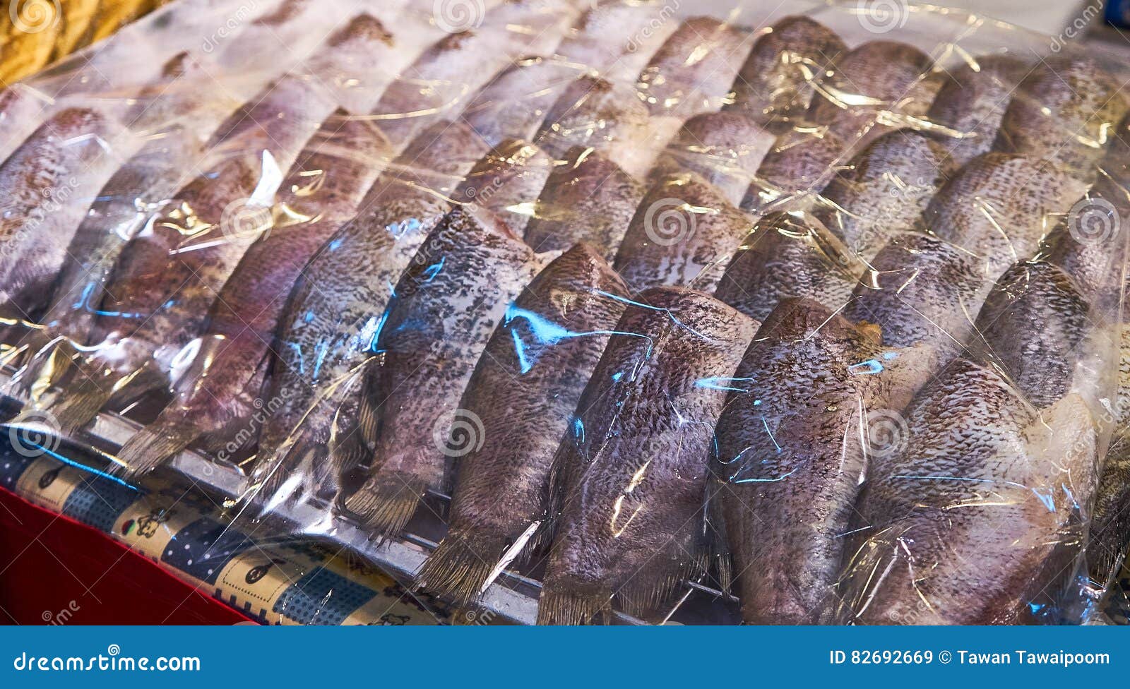 Sundried Fish In Market Bangkok Thailand Stock Image