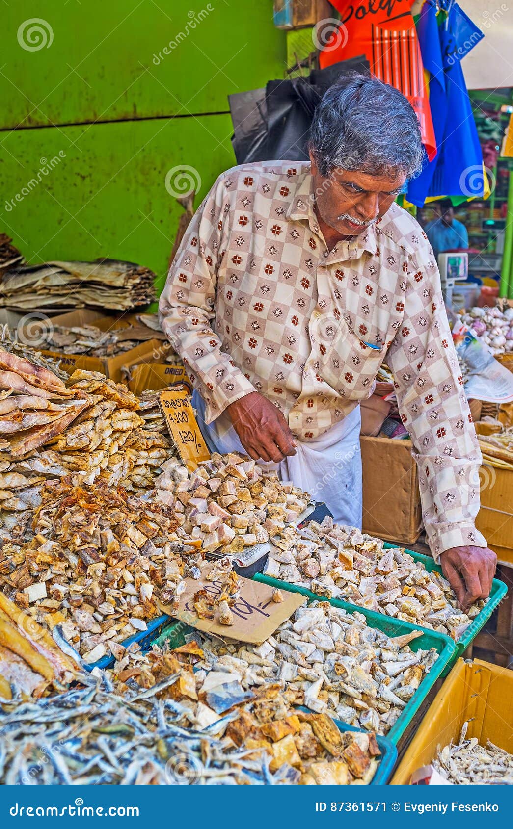 The Sundried Fish At Market Stall Editorial Photo Image
