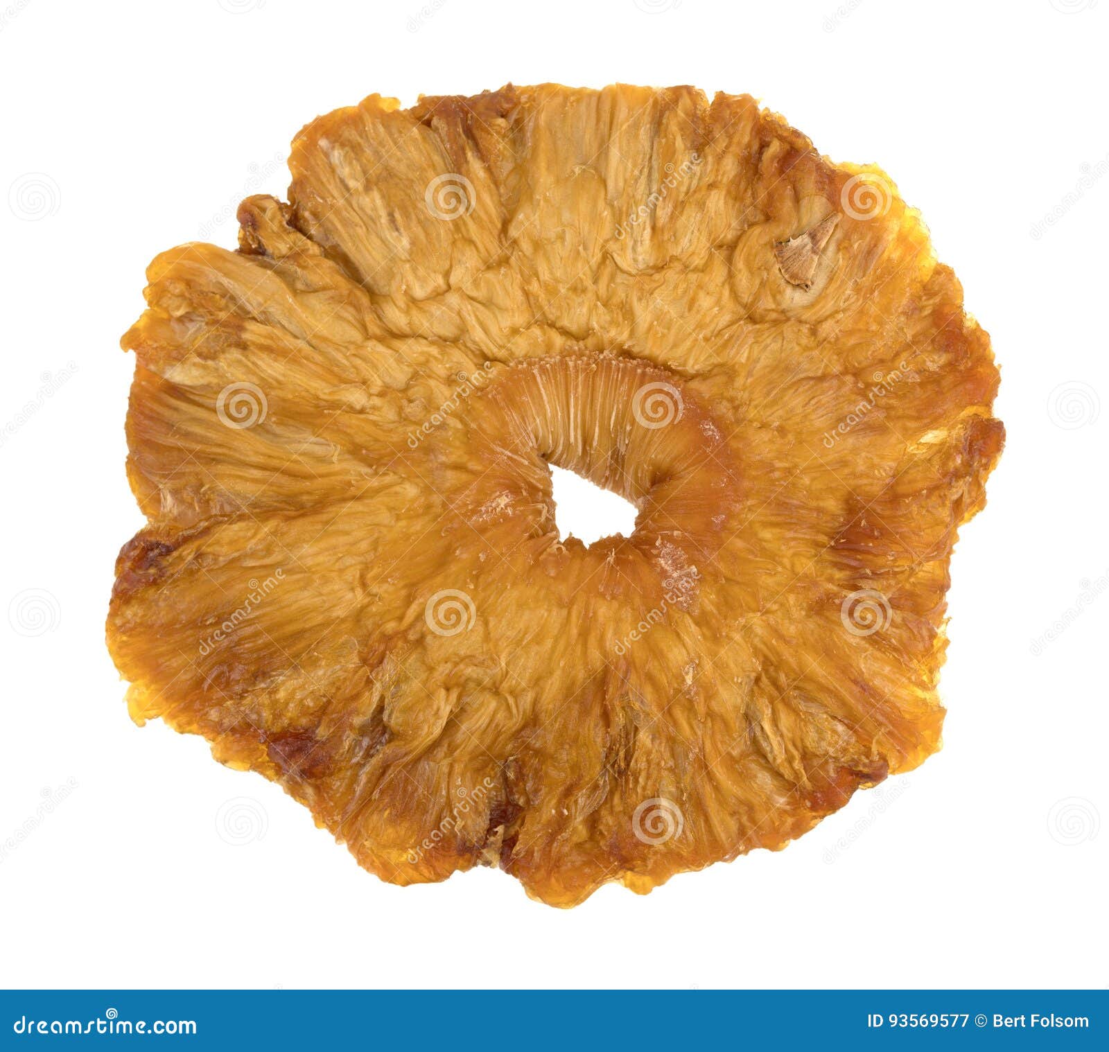 Sun Dried Pineapple Slice on a White Background Stock Image Image of view, white 93569577