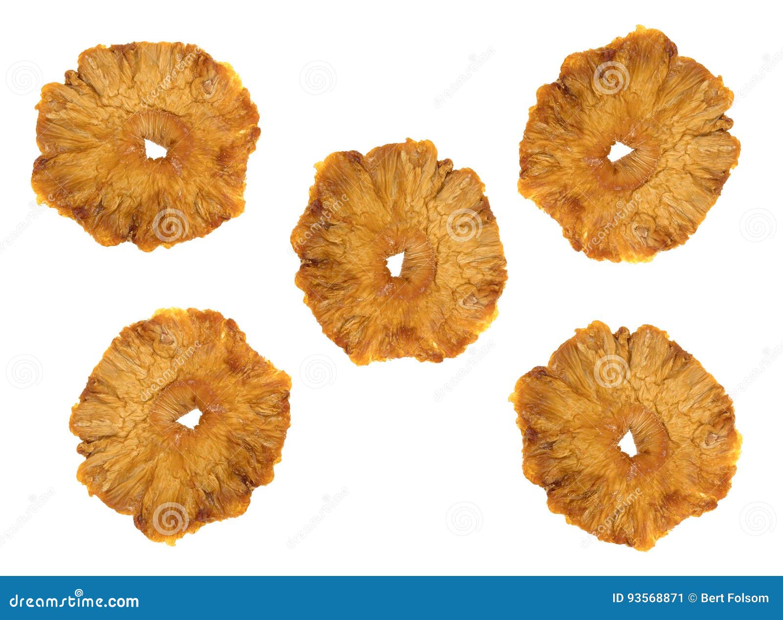 Sun Dried Pineapple Slices on a White Background Stock Image Image of dieting, white 93568871