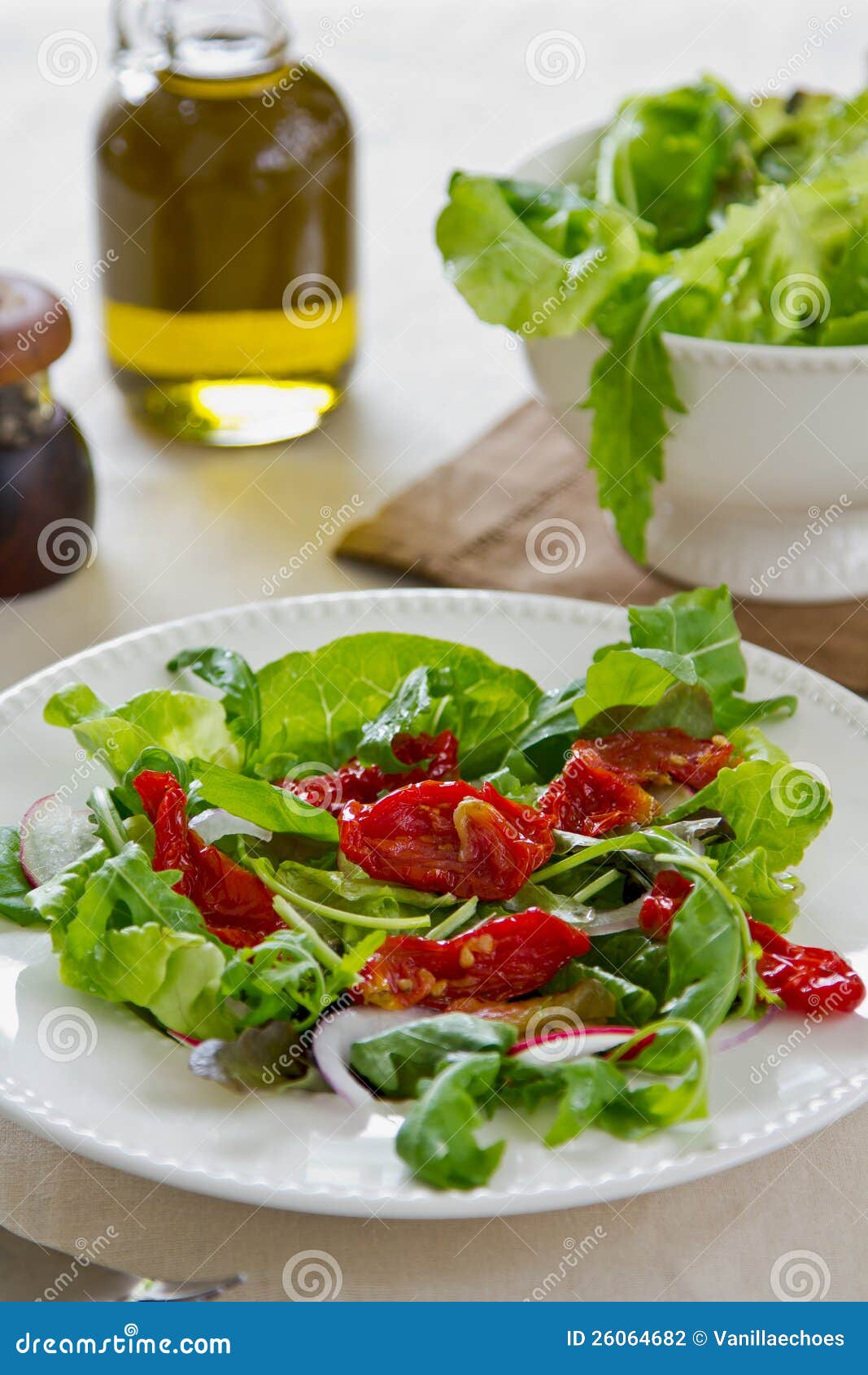 Sundried Tomato with Arugula Salad Stock Photo Image of leaves