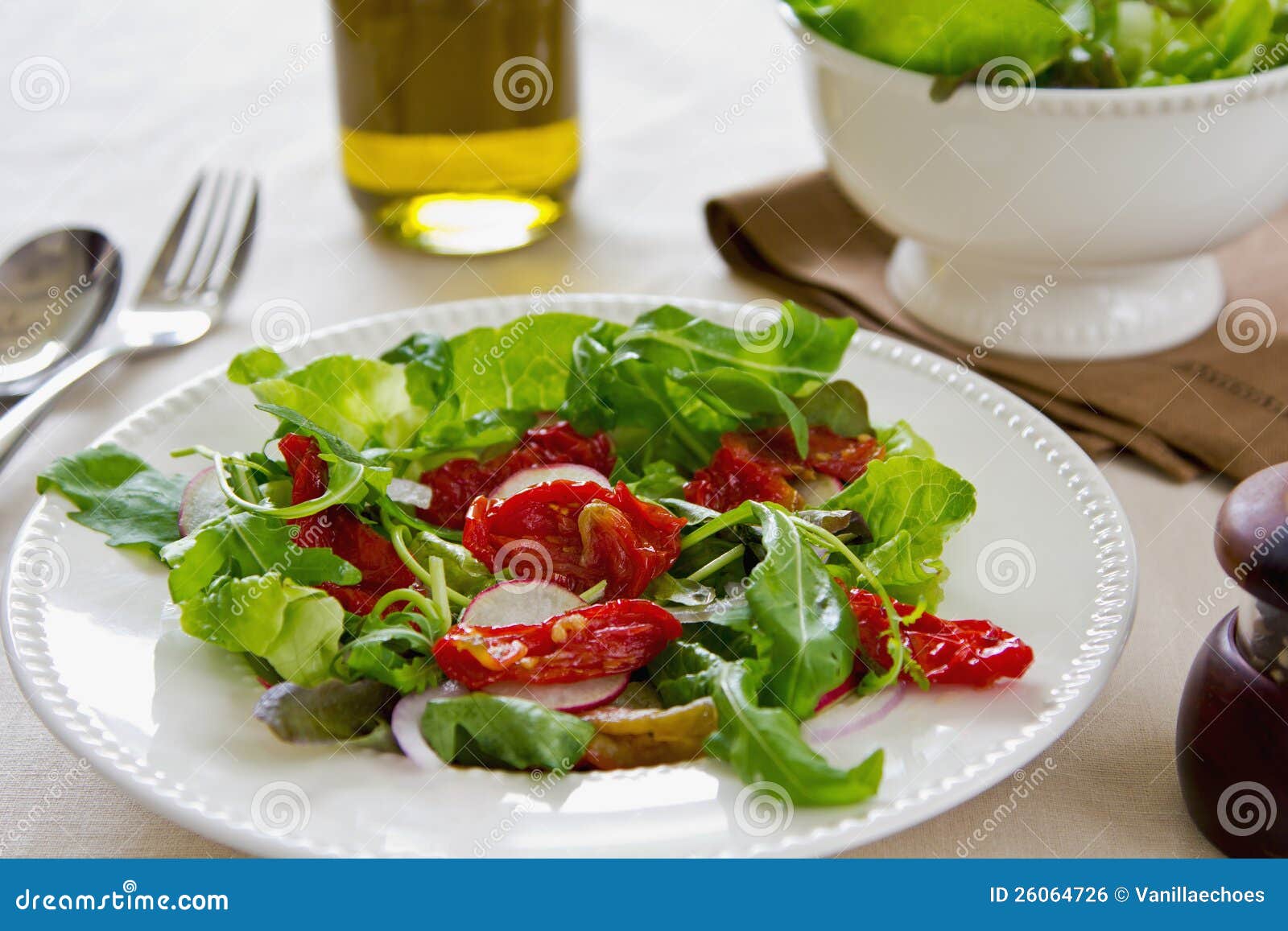 Sundried Tomato with Arugula Salad Stock Photo Image of natural