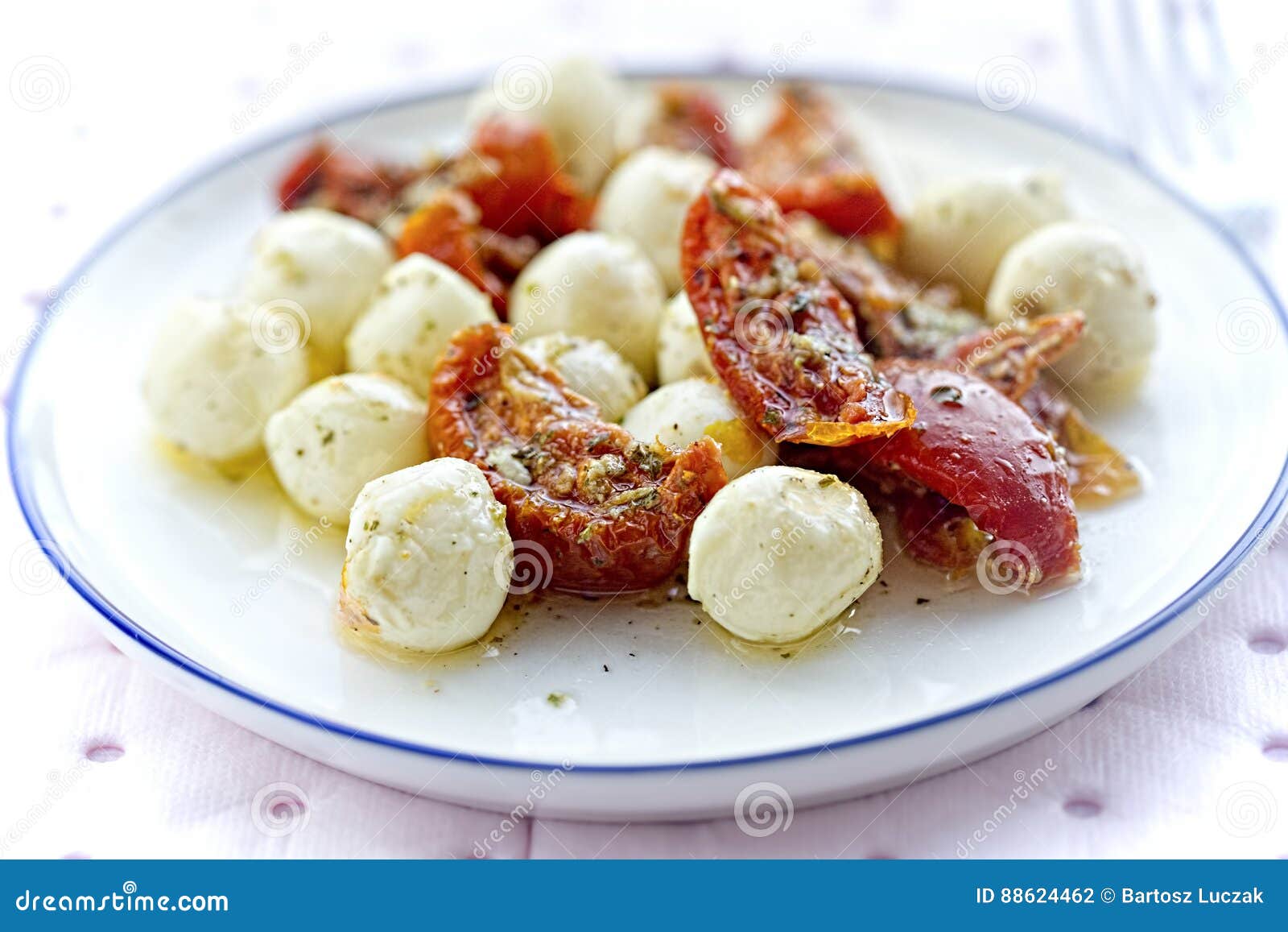 Sun Dried Tomatoes and Mozzarella Salad Stock Photo Image of olive