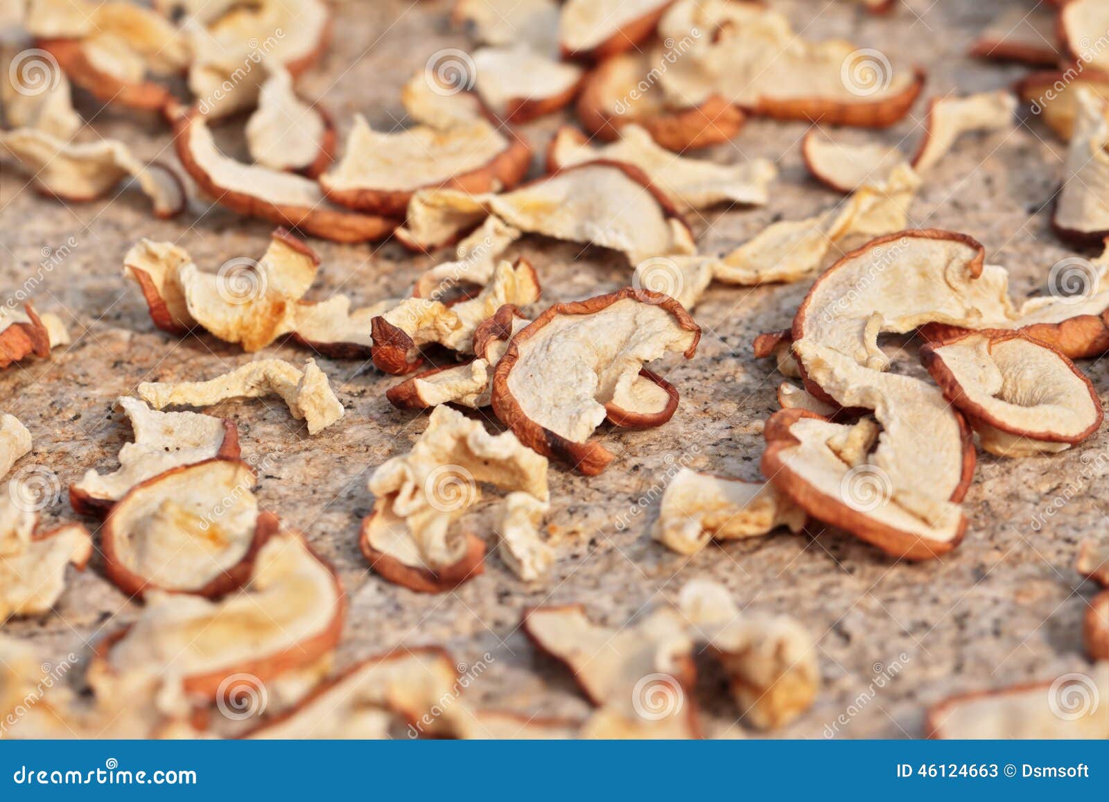 Sun Drying Sliced Apples with Selected Focus Stock Image Image of