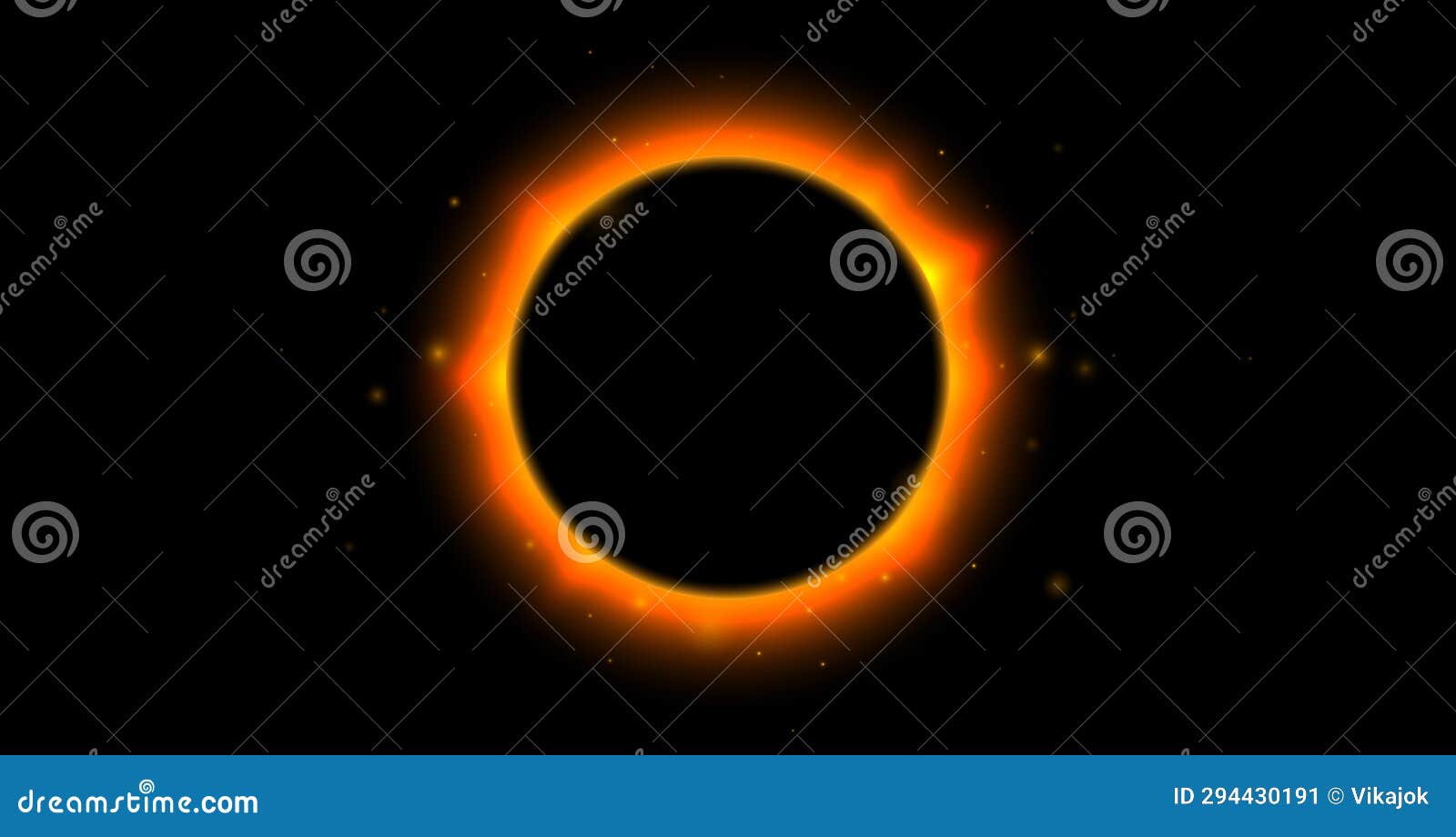 sun full eclipse concept. red orange solar glow background. moon or planet total eclipse in dark space. hot star surface