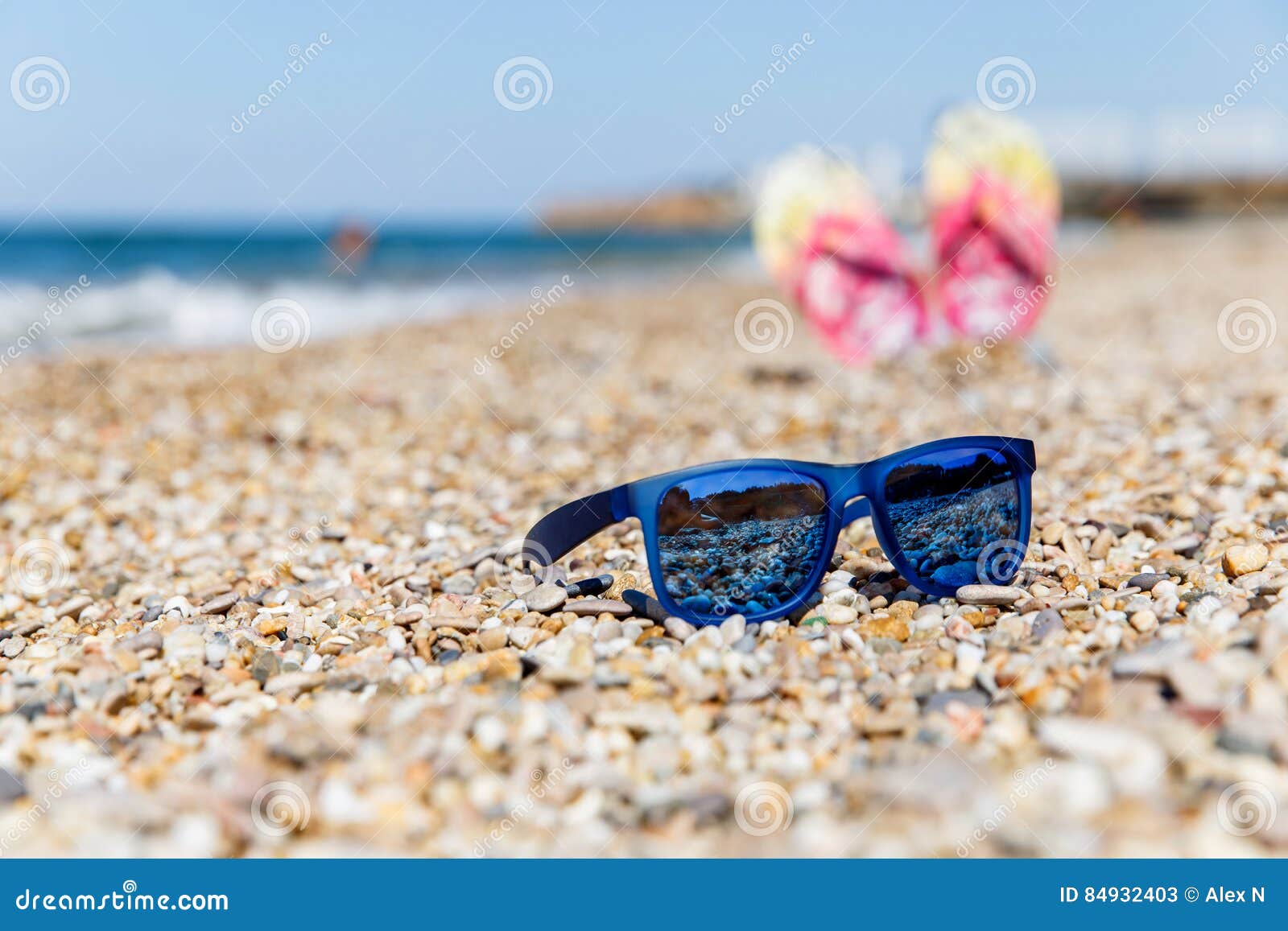 Sun Glasses and Beach Shoes Stock Image - Image of coastal, design ...