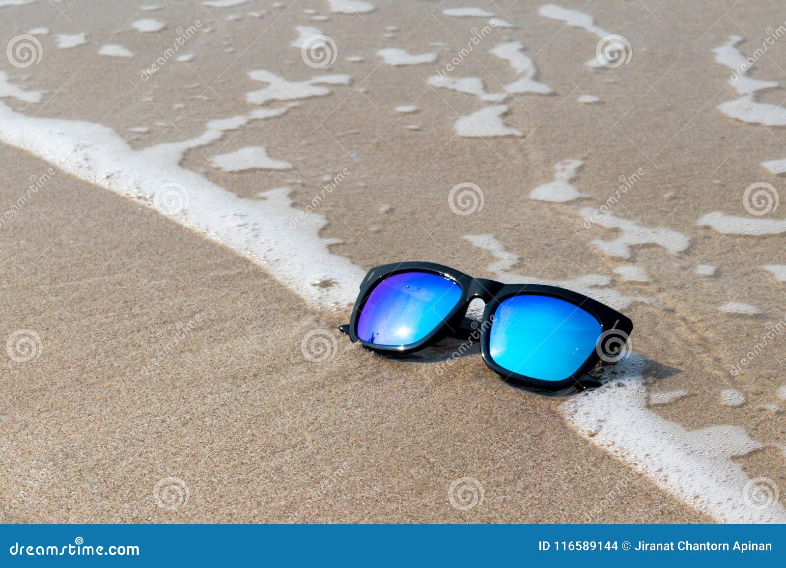 Sun Glasses on the Sand Beach Stock Photo - Image of design, accessory ...