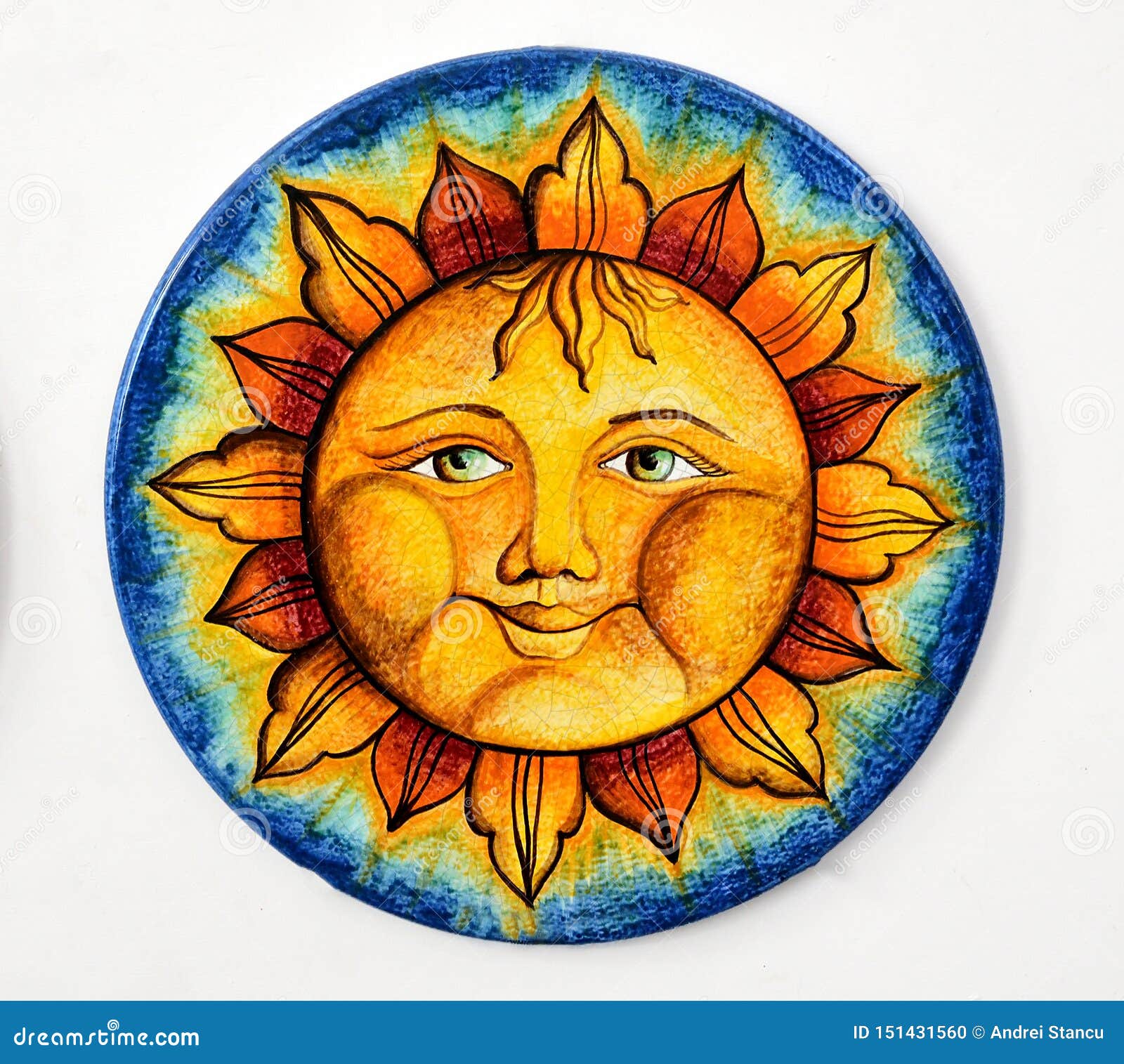 Sun Stock Photo Image Of Hold Face Blue Ornament