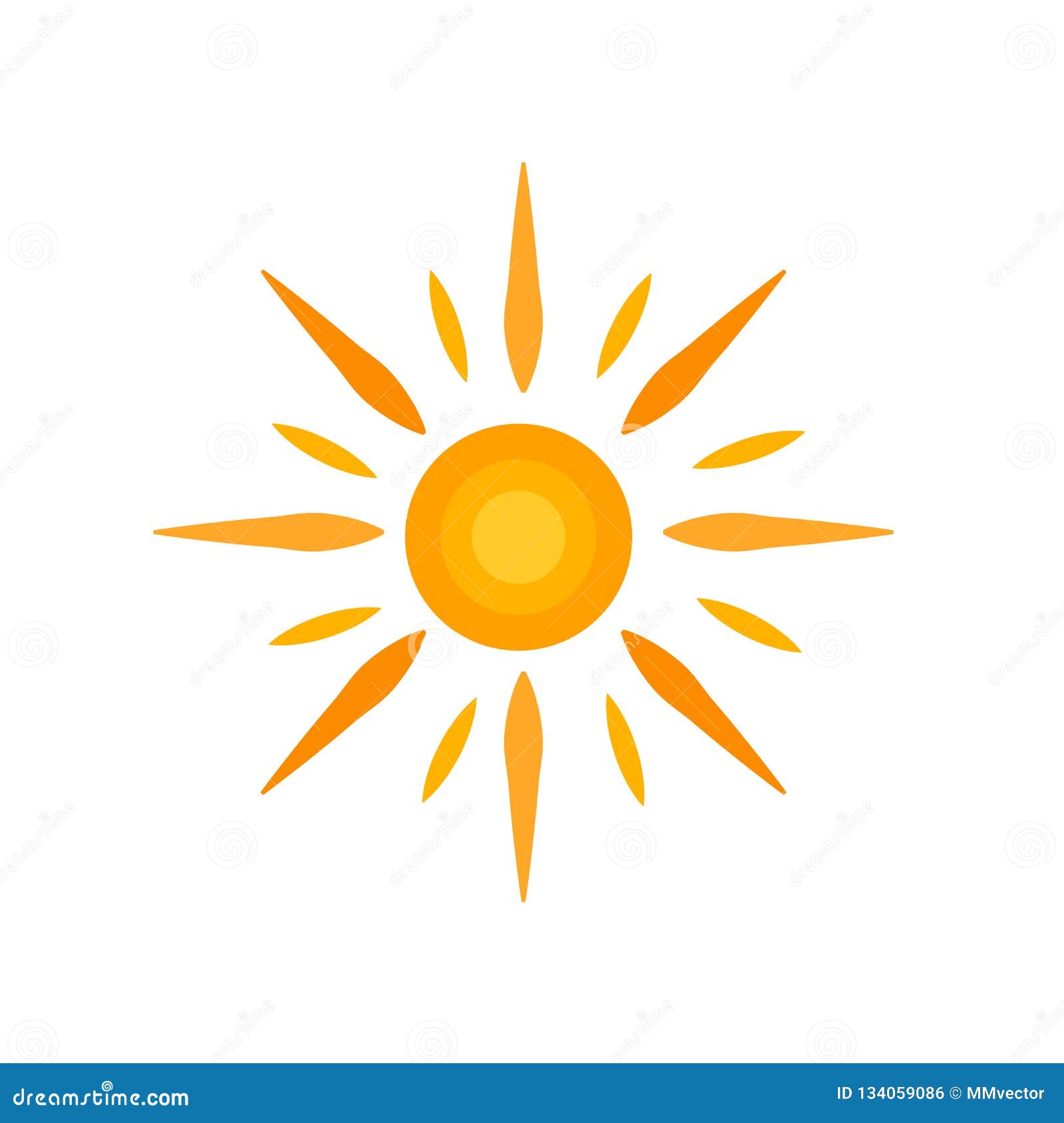 Sun Icon Vector Isolated on White Background, Sun Sign , Weather Symbols  Stock Vector - Illustration of sunshine, happy: 134059086