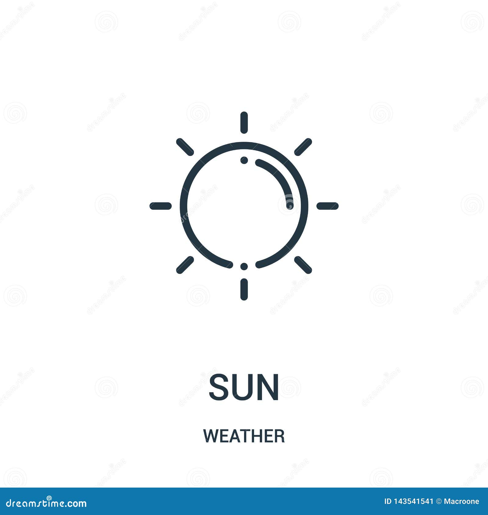 Sun Icon Vector from Weather Collection. Thin Line Sun Outline Icon ...