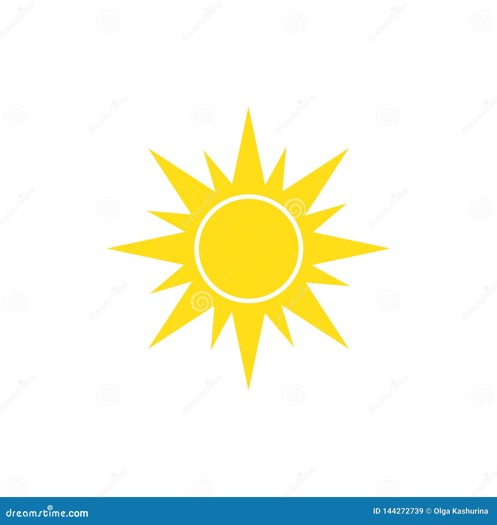 Sun icon. Cartoon illustration of sun vector icon for web design Stock  Vector