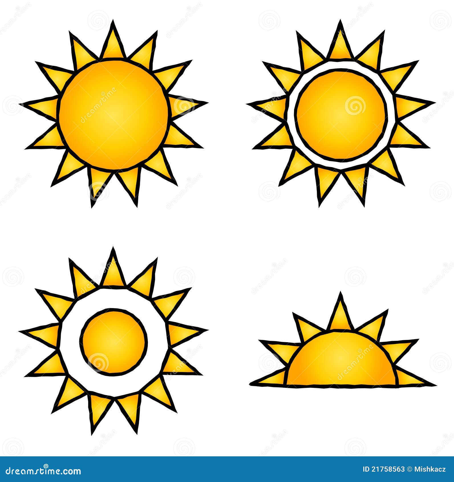 Sun Icons Stock Photos - Image: 21758563
