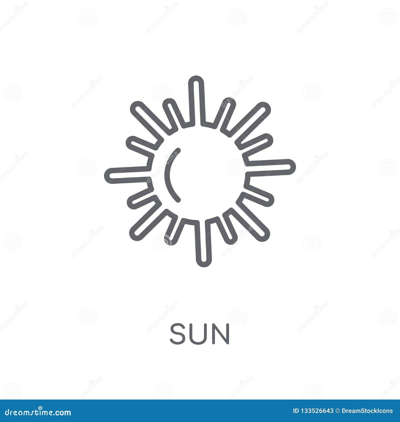 Sun Linear Icon. Modern Outline Sun Logo Concept on White Backgr Stock ...