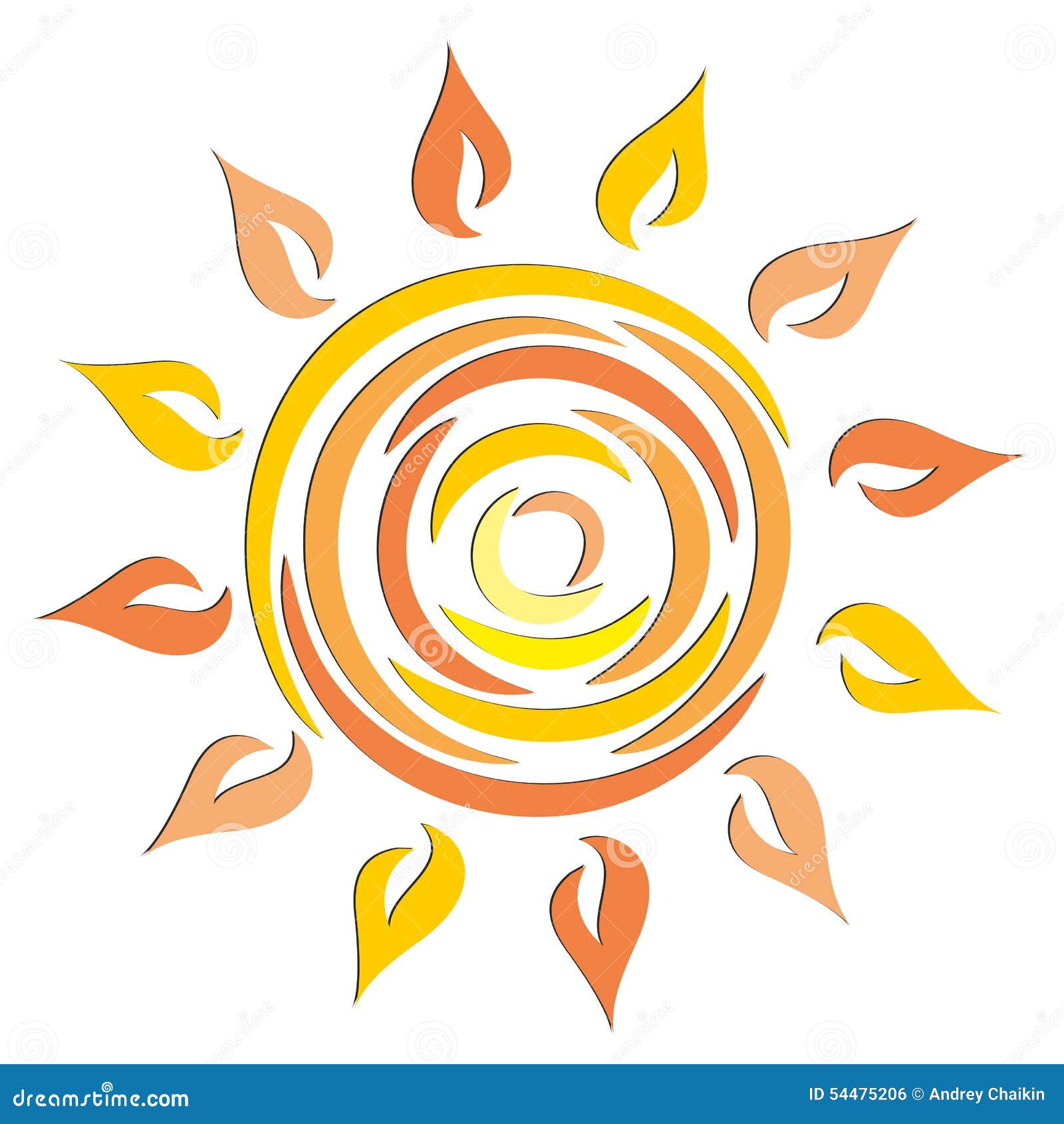Sun Logo. Stock Vector - Image: 54475206
