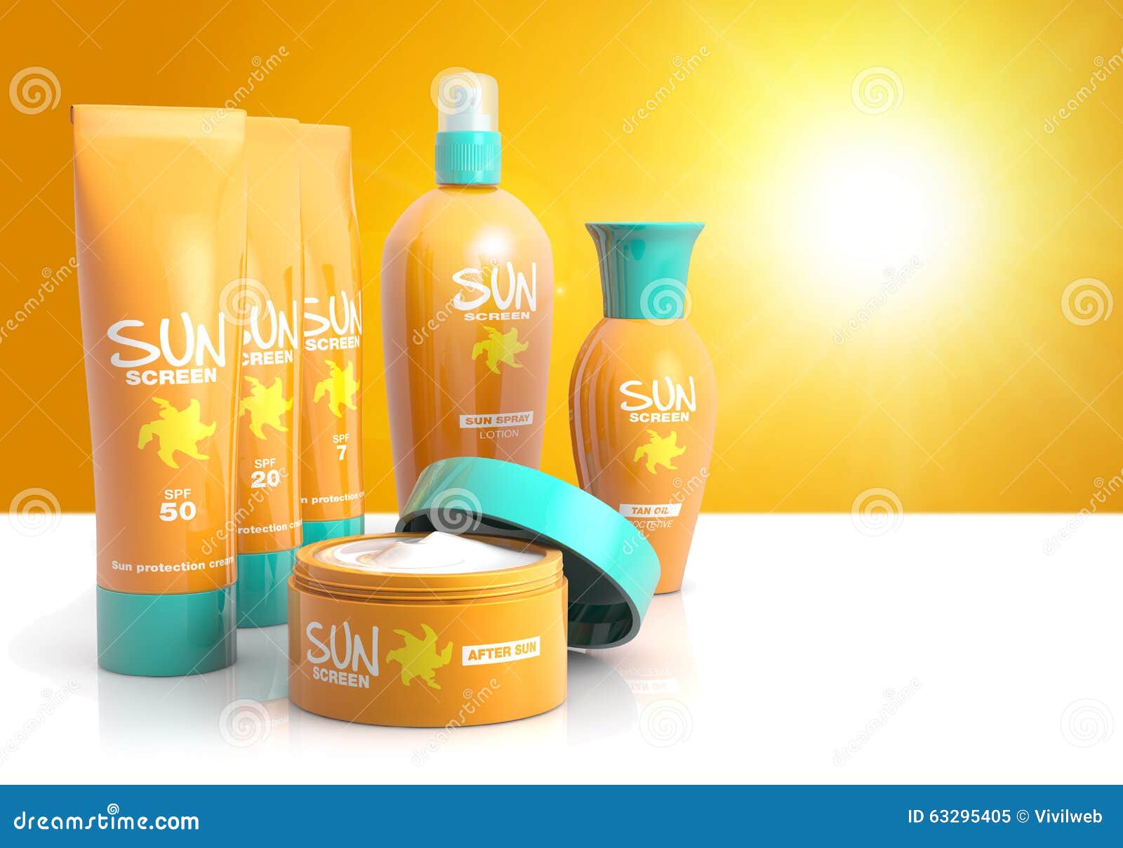 Sun lotions stock illustration. Illustration of medical 63295405