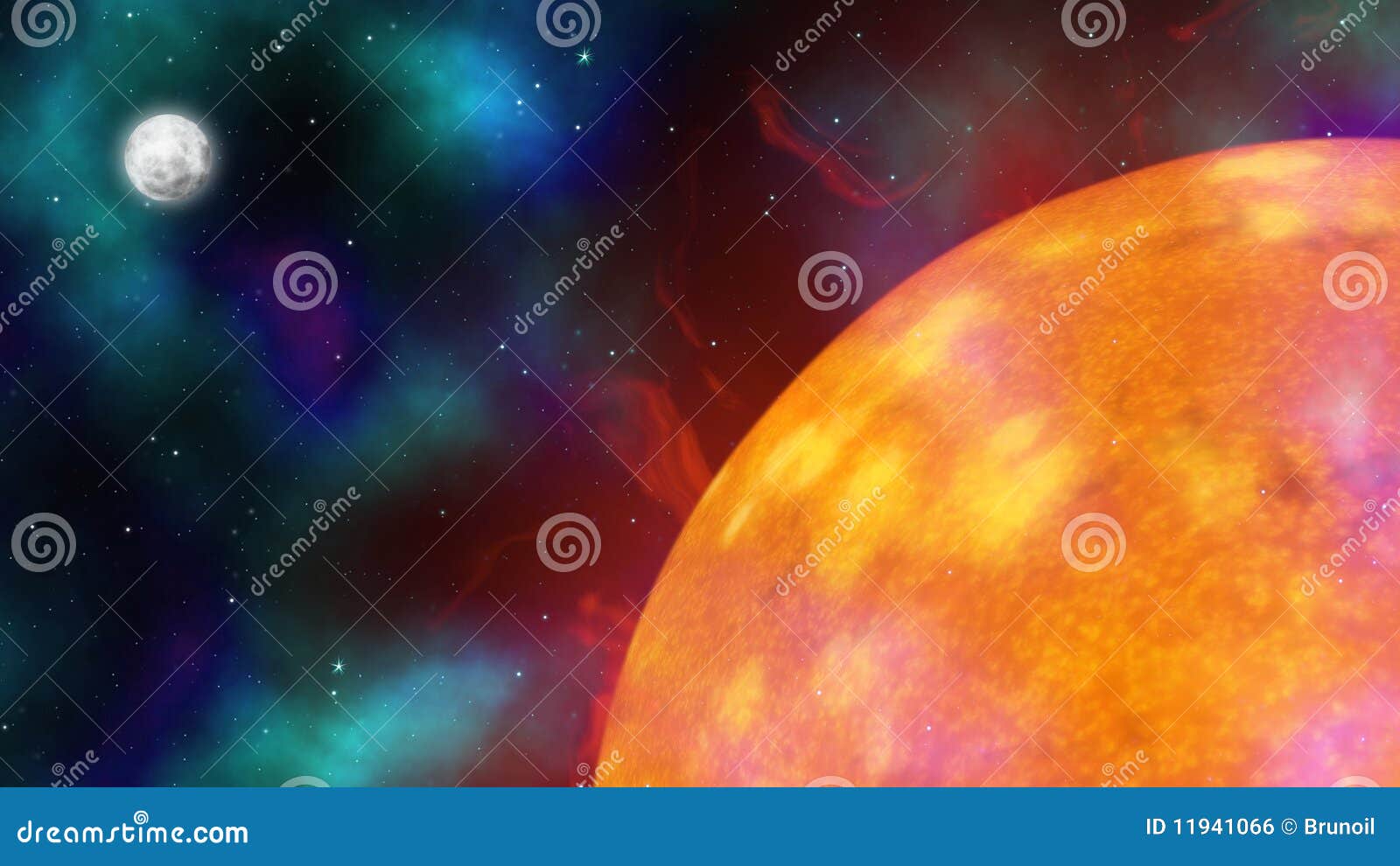 Sun, luna e stelle illustrazione di stock. Illustrazione di cosmologia