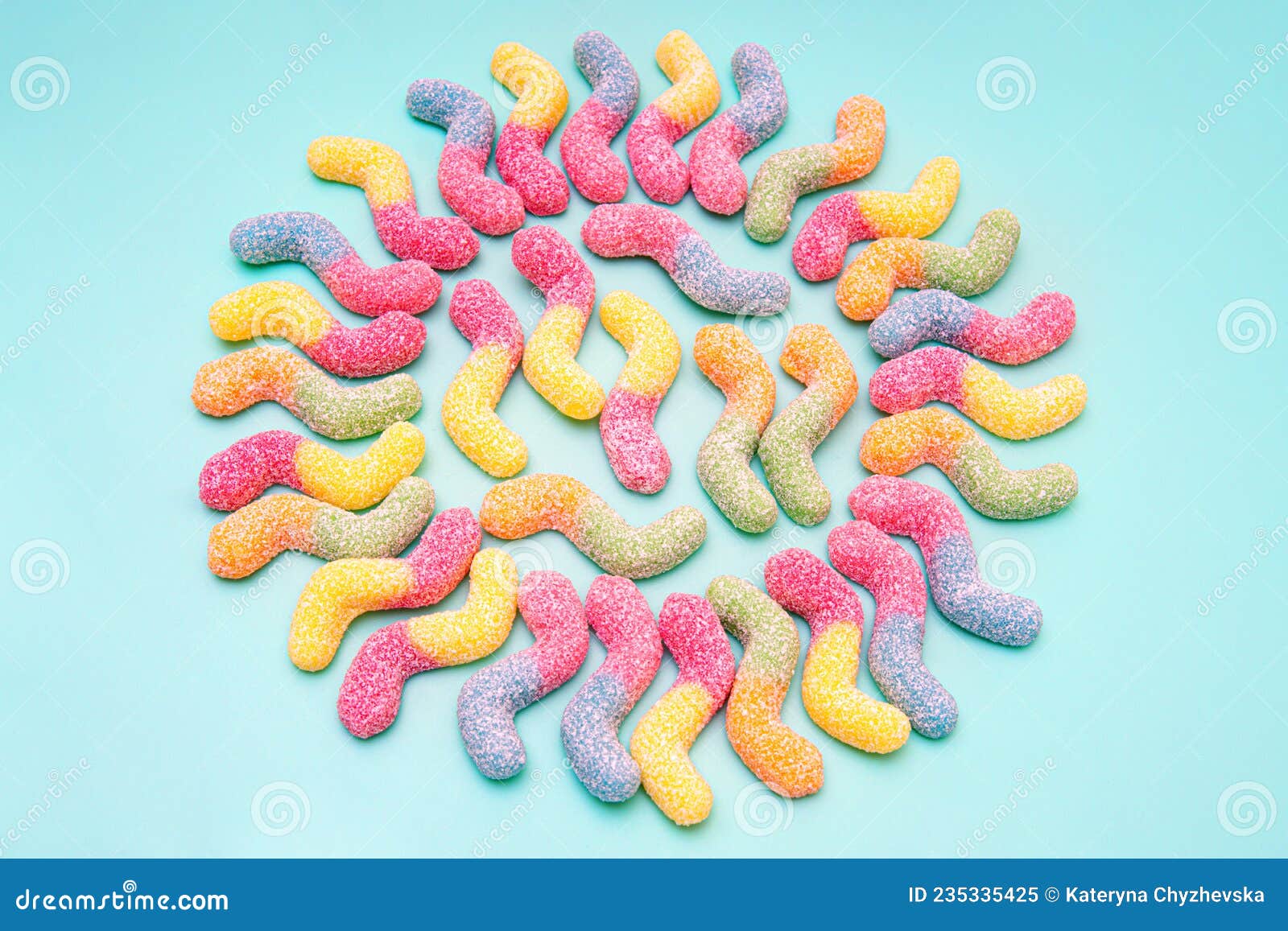 Sun made of gummy candies stock image. Image of isolated - 235335425