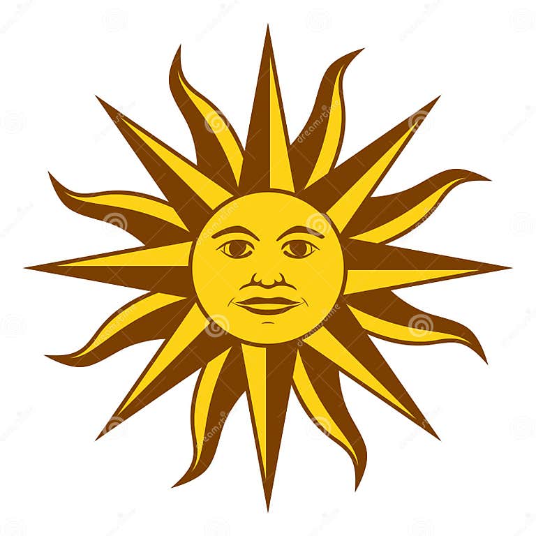 Sun of May, Sol De Mayo, Uruguay Stock Vector - Illustration of