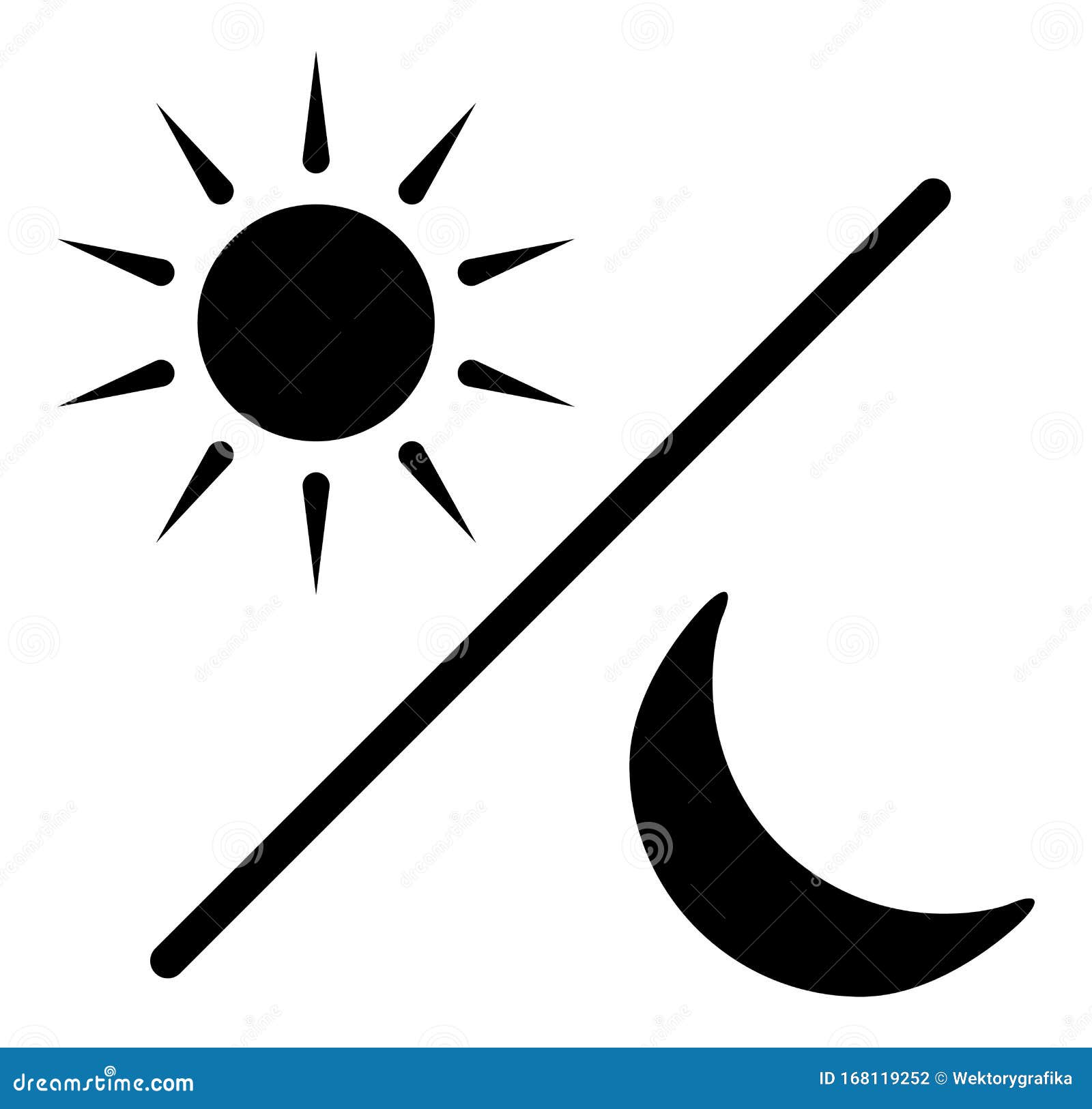 Sun And Moon Glyph Silhouette Icon Black Day And Night Symbol Flat Vector Simple Element Illustration Isolated On White Stock Vector Illustration Of Astrology Flat