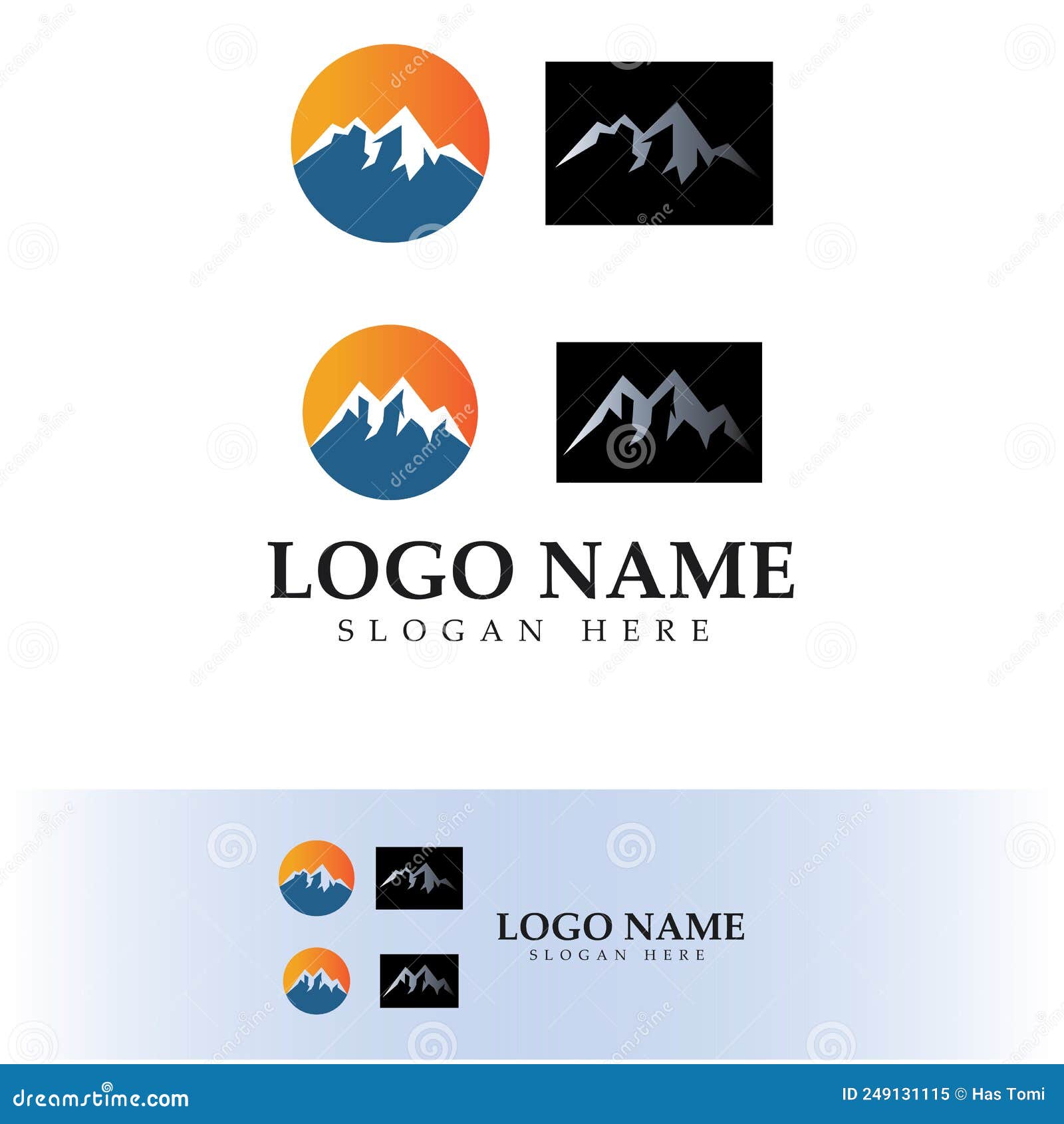 Sun Mountain Logo Icon Design â€“ Stock Illustration Stock Vector ...