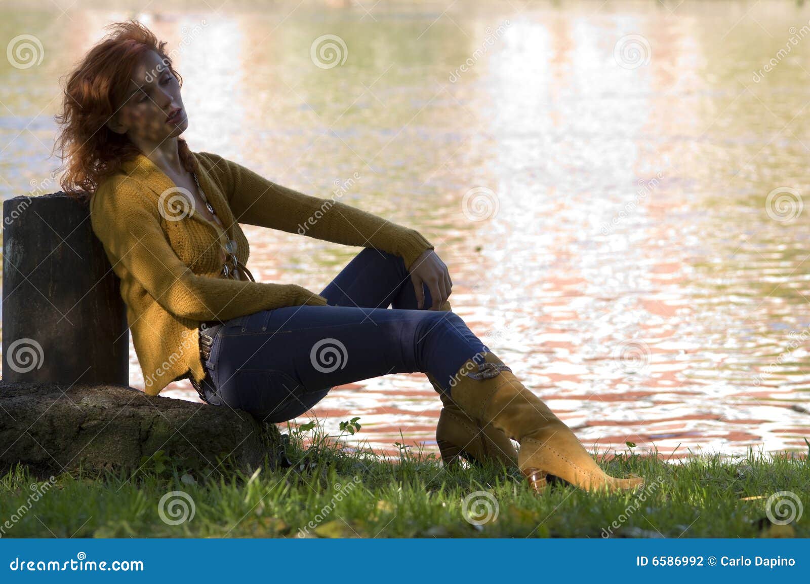 Sun in october stock photo. Image of brown, hair, lifestyles - 6586992