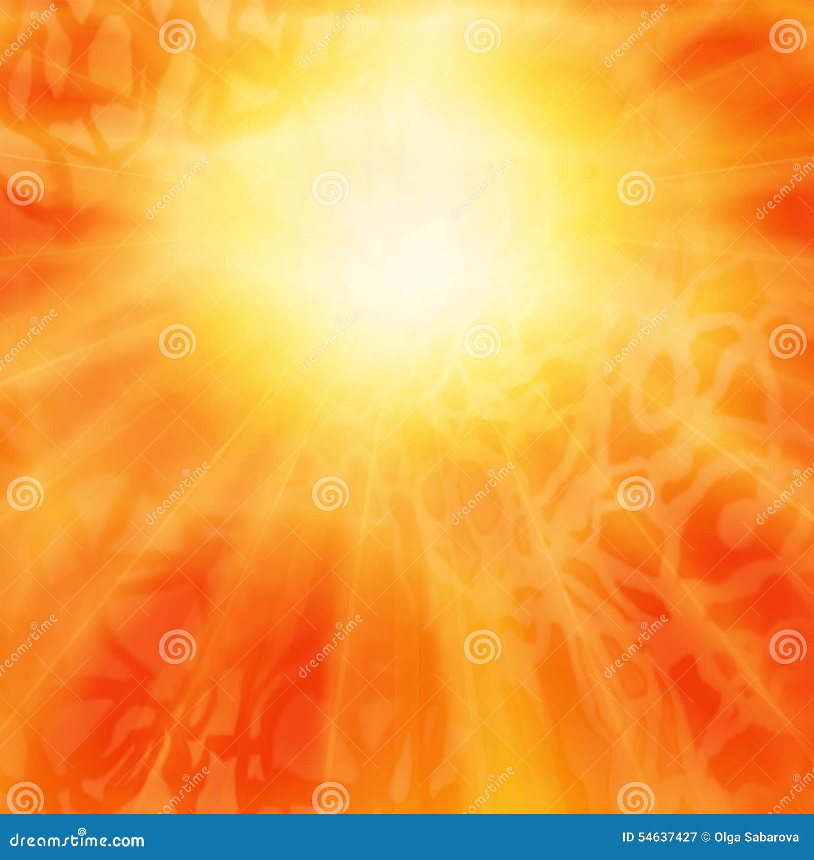 Sun, Orange Yellow Abstract Background. Stock Illustration