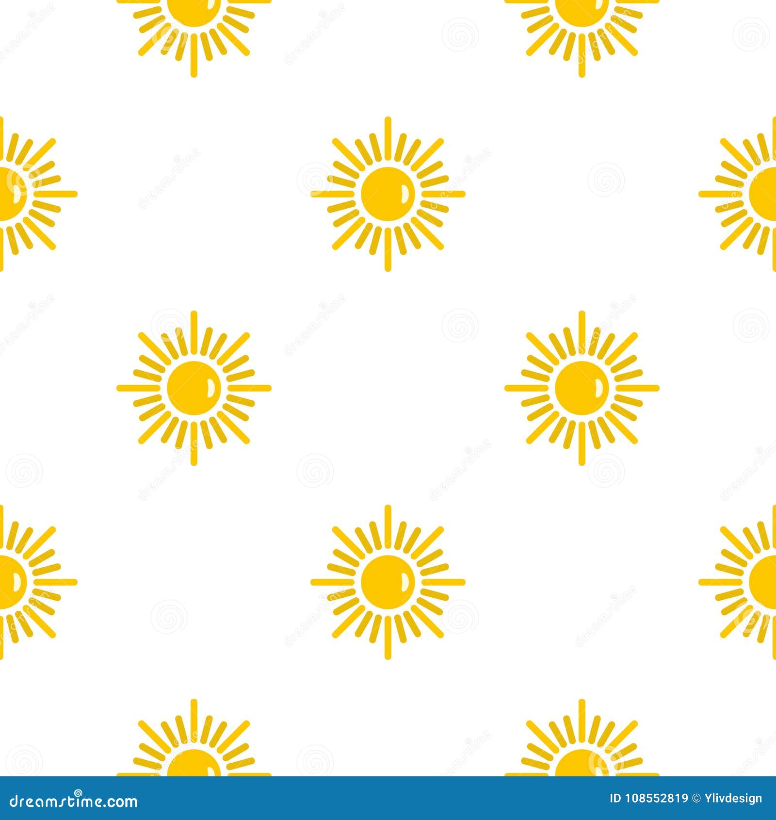 Sun pattern seamless stock vector. Illustration of summertime 108552819