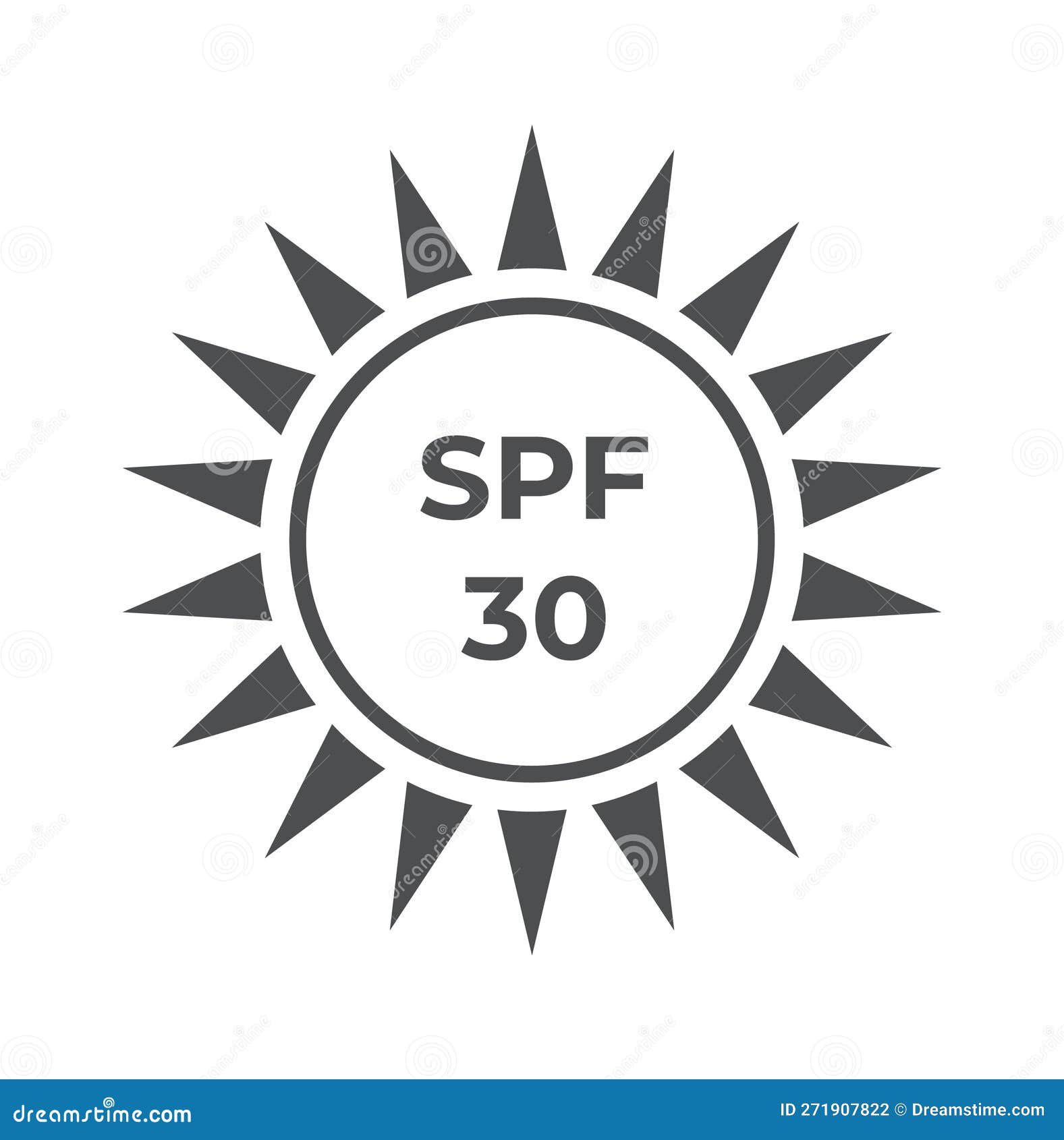 Sun Protection Factor Glyph Icon Sun Protection Stock Vector