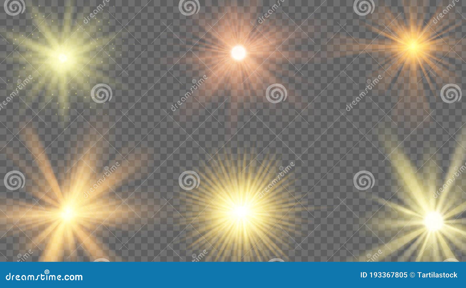 sun ray effect. starburst yellow shine, sunlight radiance on transparent background. sunshine beams, summer heat sunbeam
