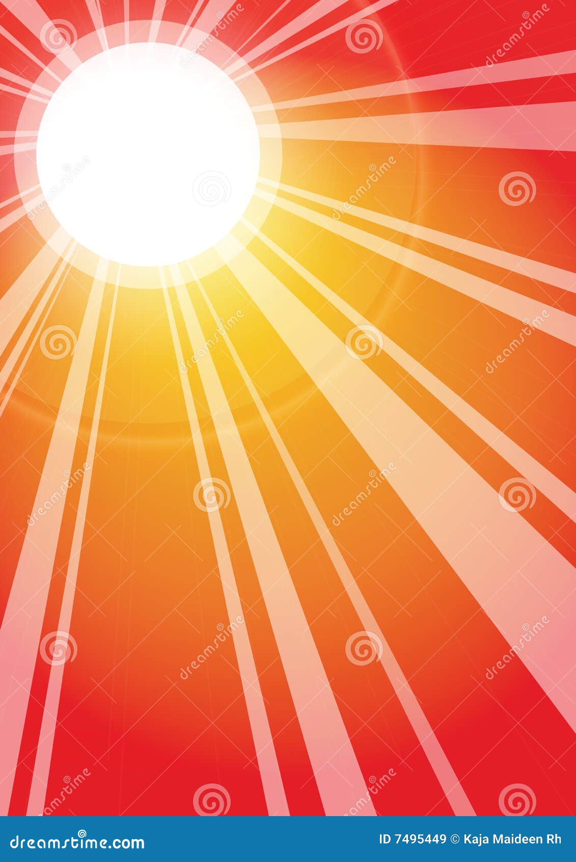 Sun rays background stock vector. Illustration of fiery - 7495449, image size:1131x1690