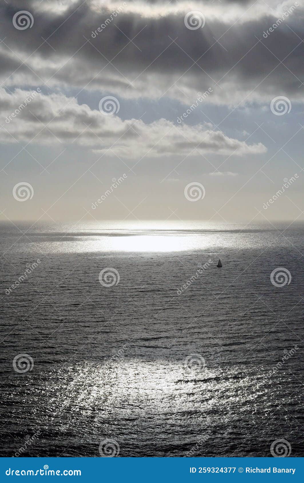 Sun Reflections on Mediterranean Sea, Corse, France Stock Image - Image ...