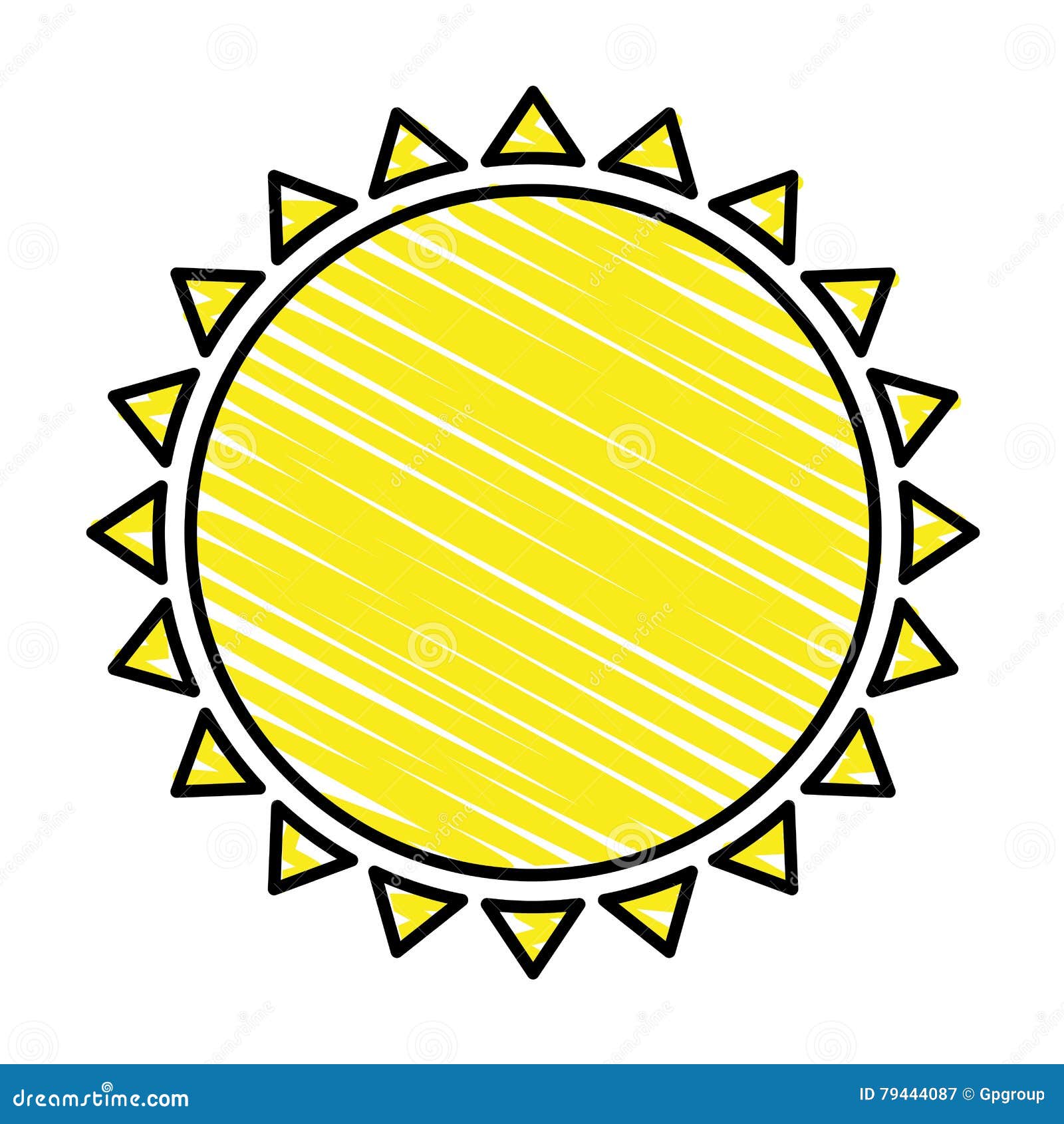 Sun Representation Icon Image Stock Vector Illustration Of Rounded Burst
