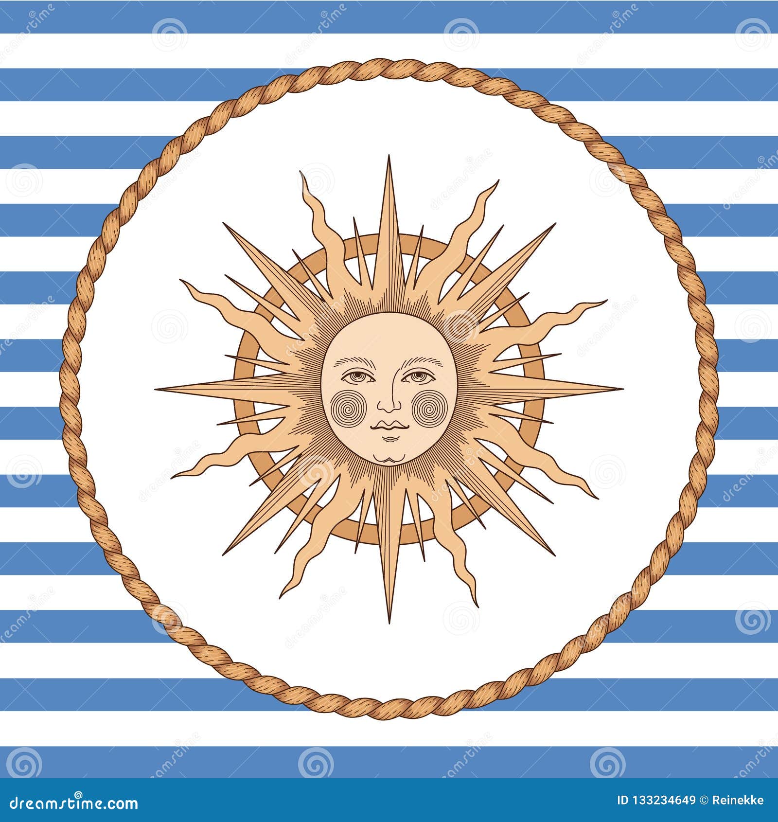 Download Vintage sun stock vector. Illustration of decoration - 133234649