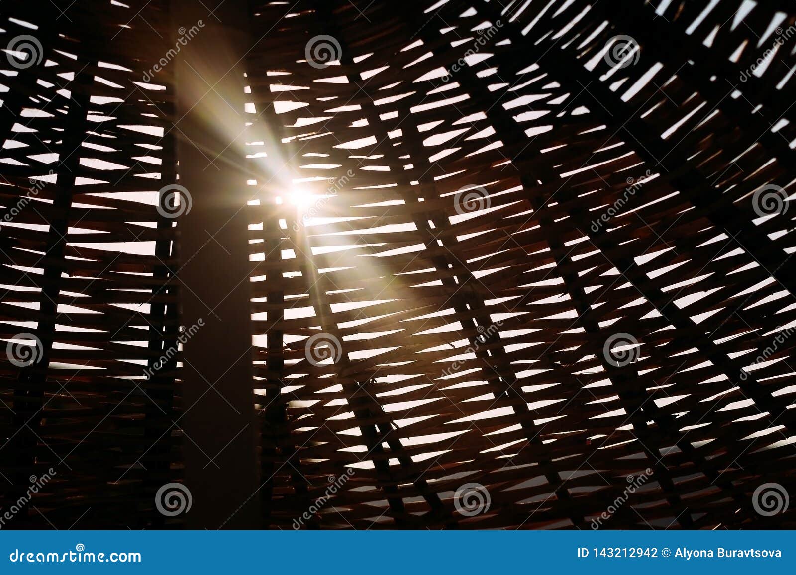 The Sun`s Rays Shine through Umbrella Stock Photo Image of house