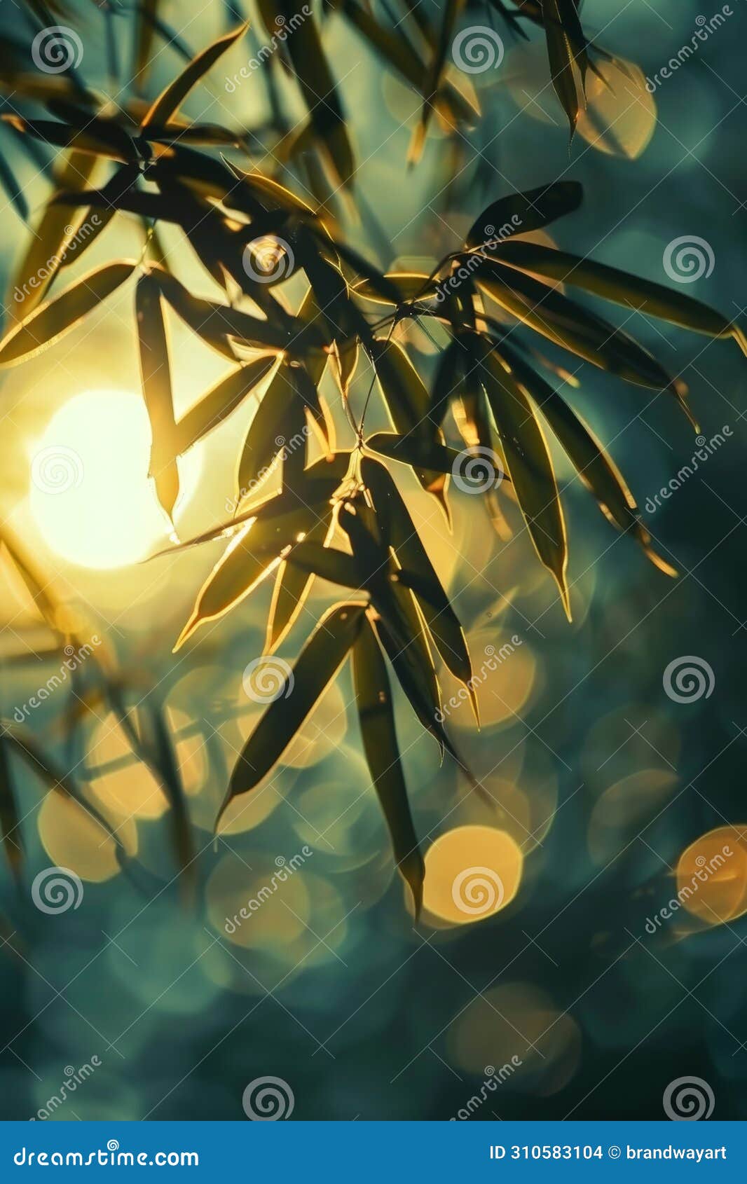 Sun Shining through Tree Leaves Stock Illustration Illustration of