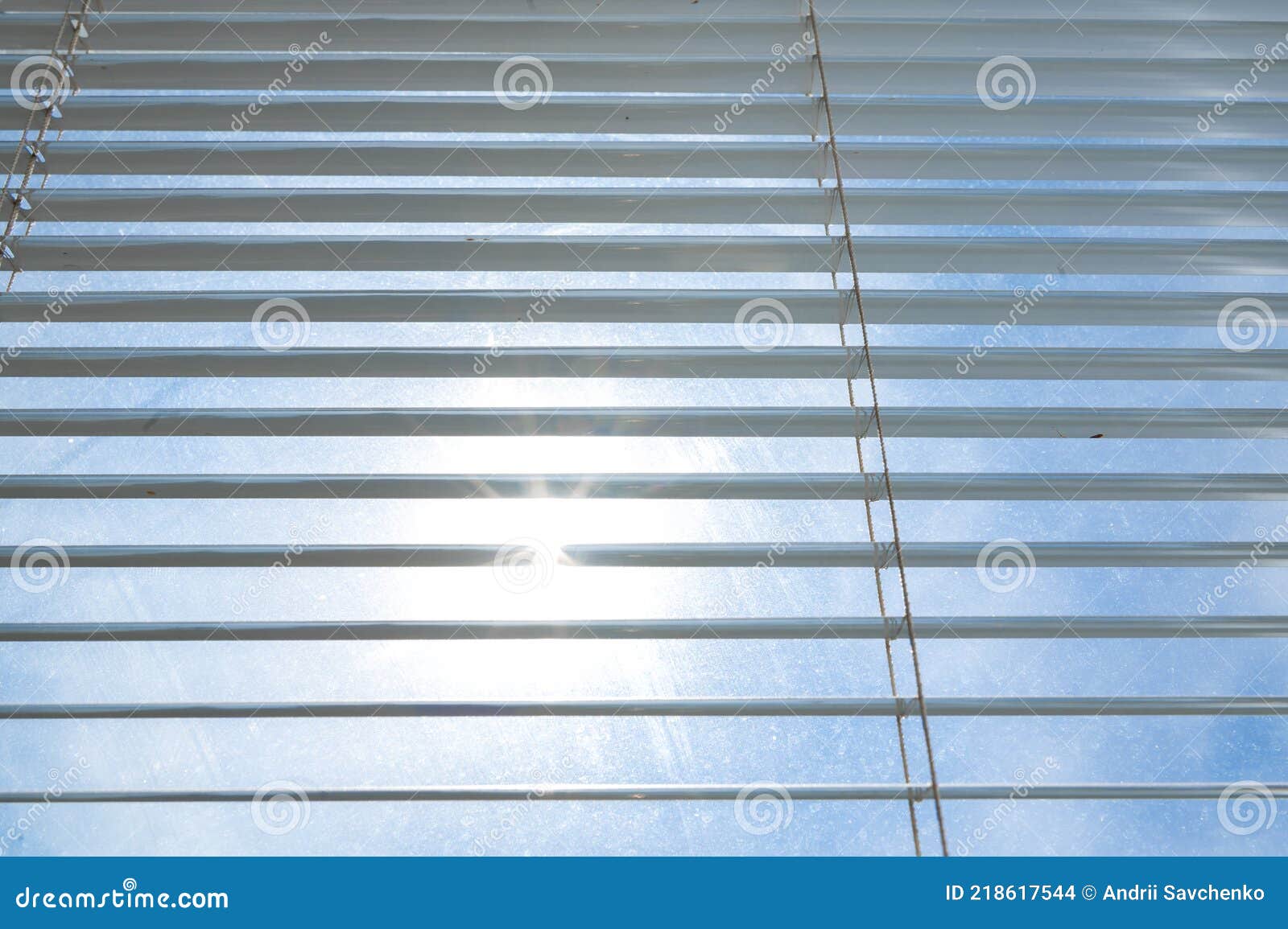 Sun Shining through Window Blinds. the Bright Sun Breaks through the ...