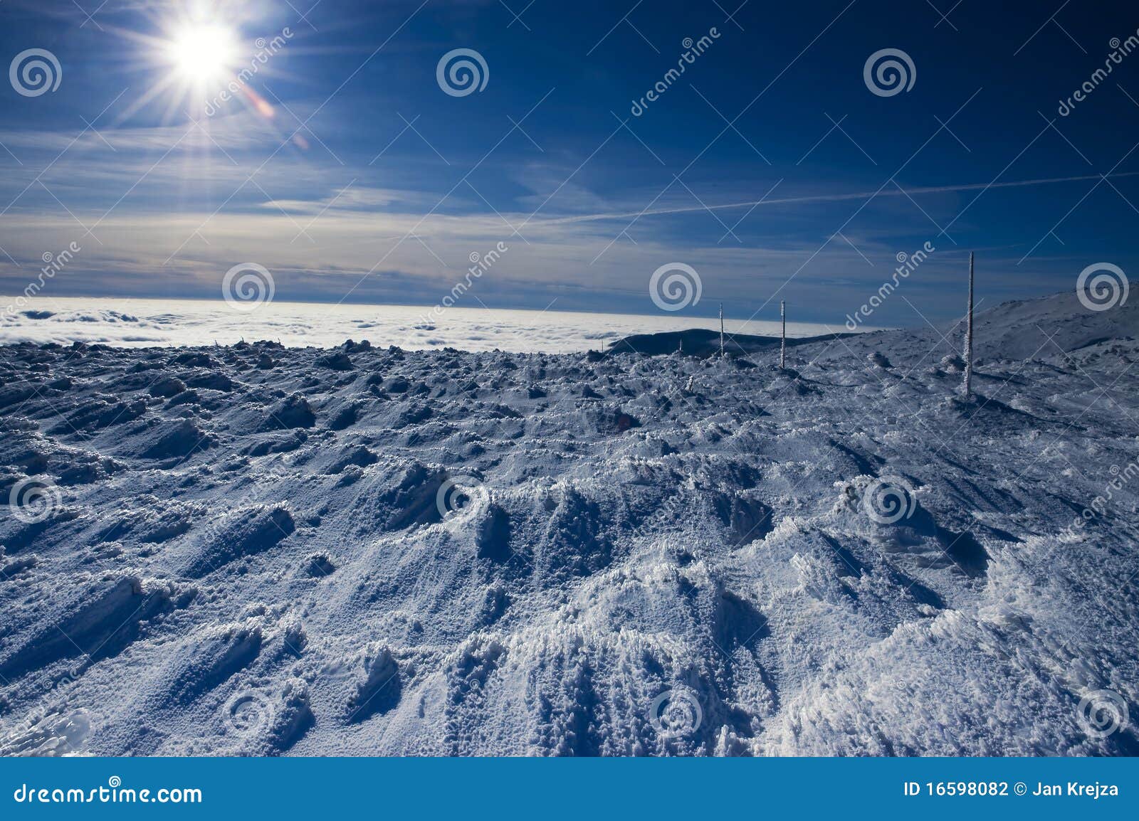 Sun and snow stock photo. Image of trail, holiday, snow 16598082
