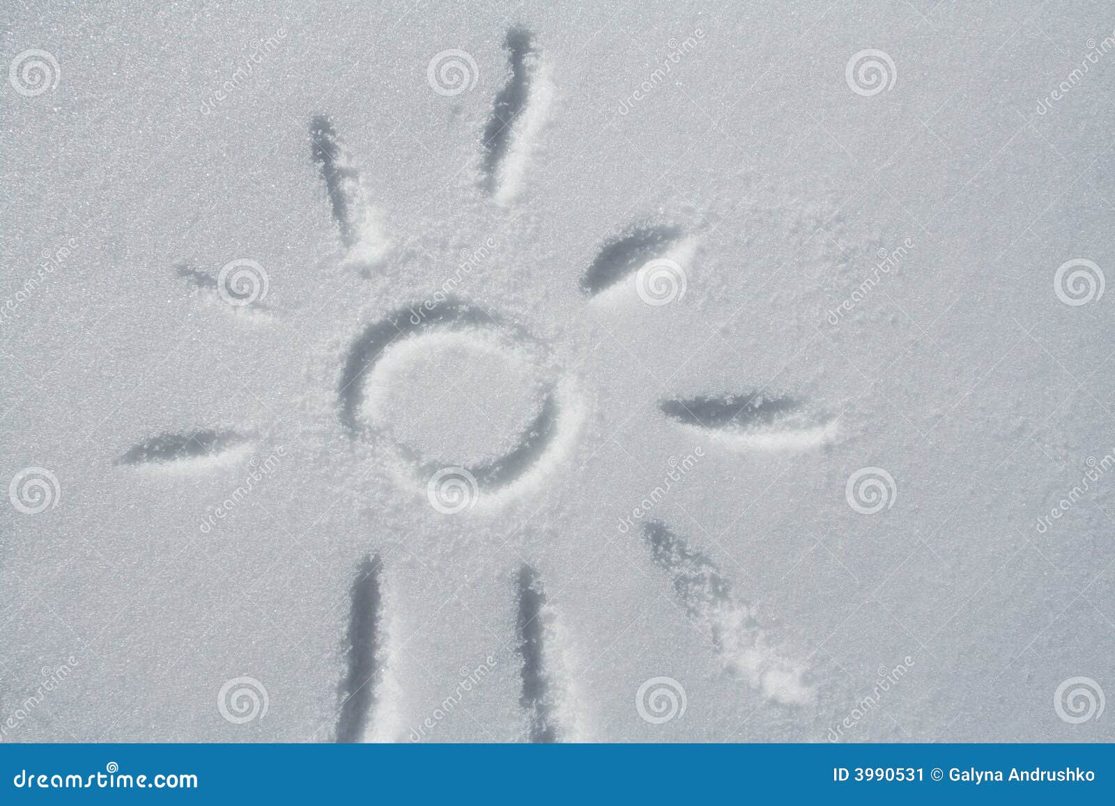 Sun and snow stock image. Image of december, fresh, texture 3990531