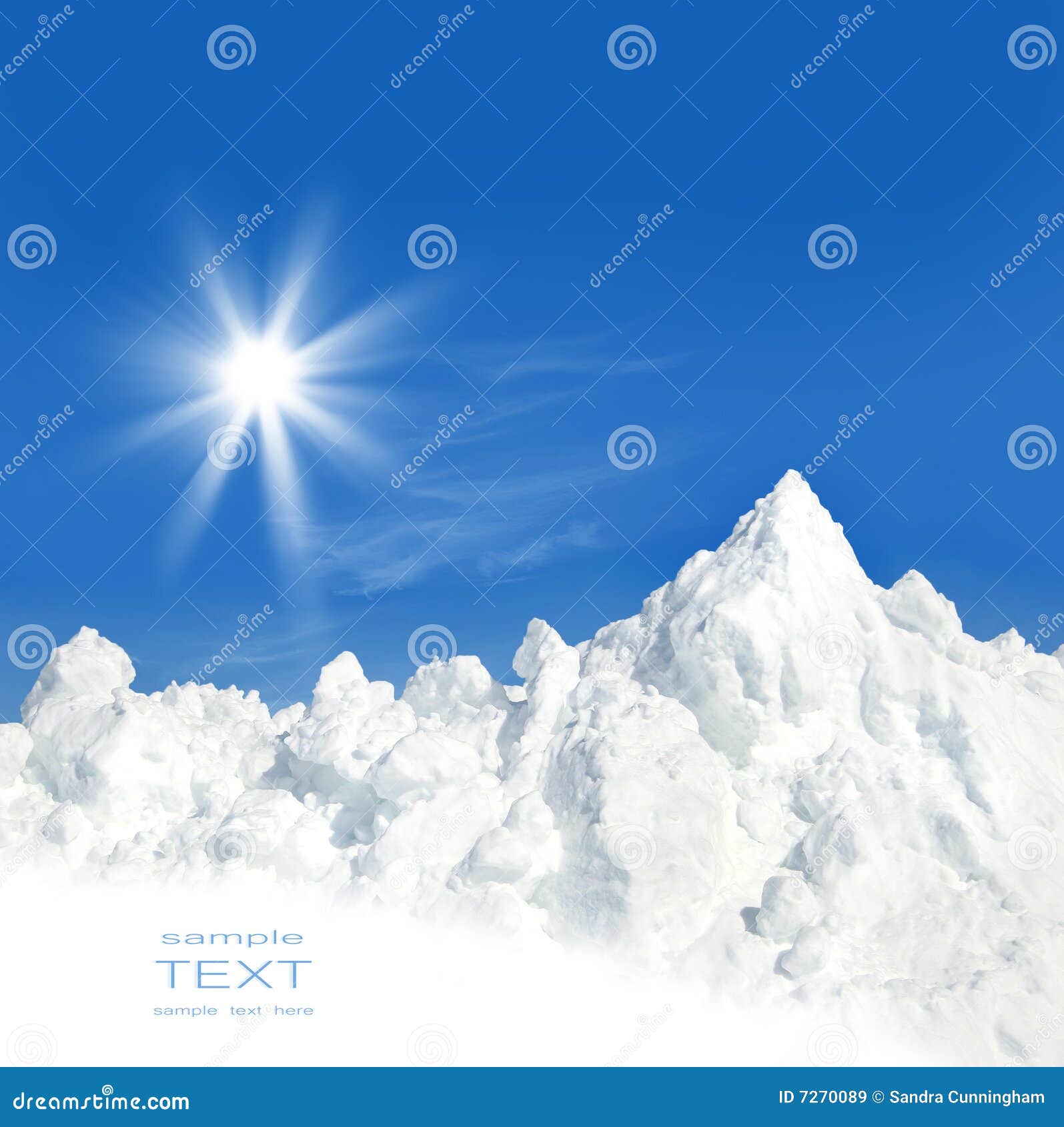 Sun and Snow after a Winter Storm Stock Image Image of sunny