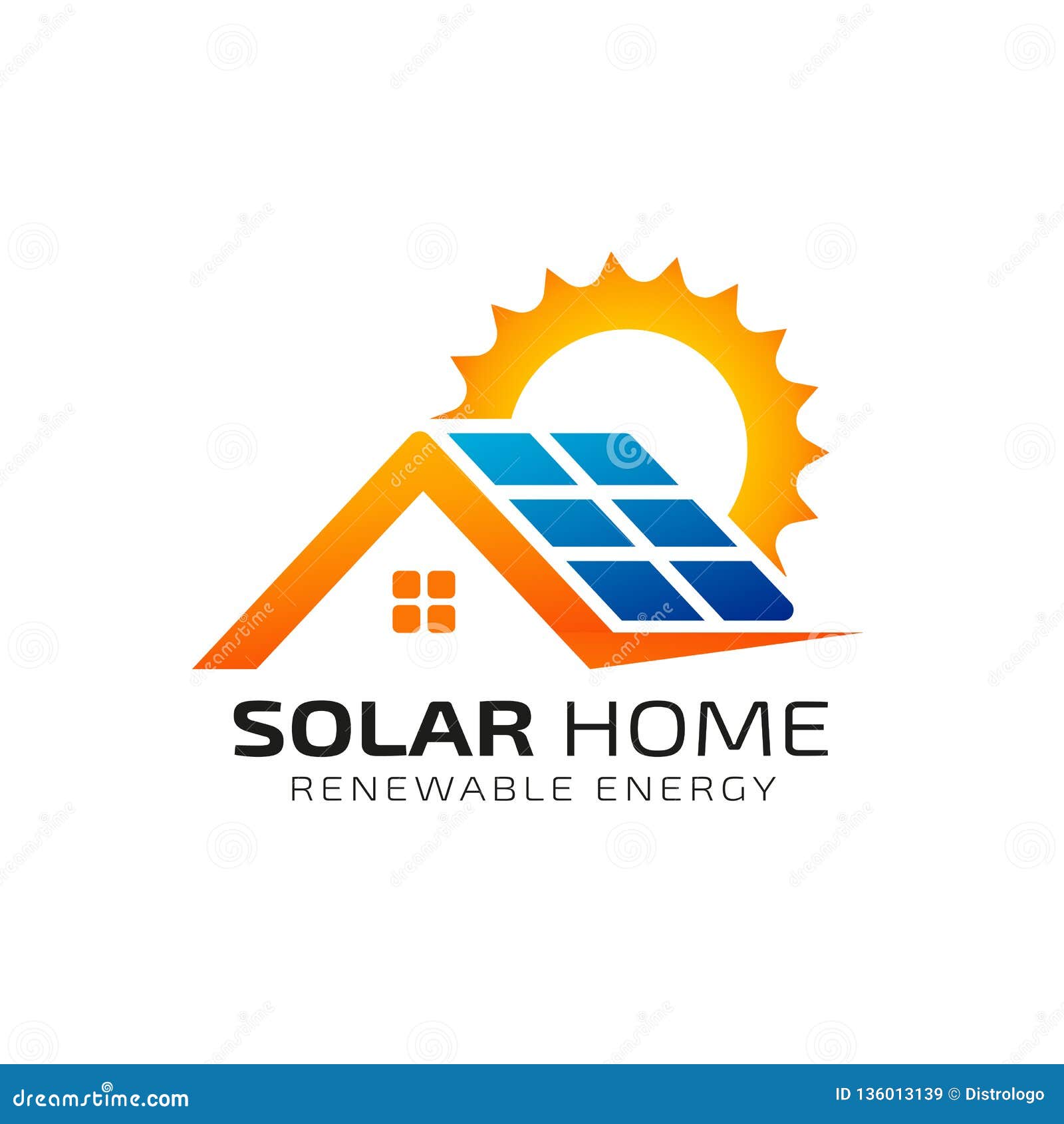 Sun Solar Energy Logo Design Template. Solar Tech Logo Design Stock
