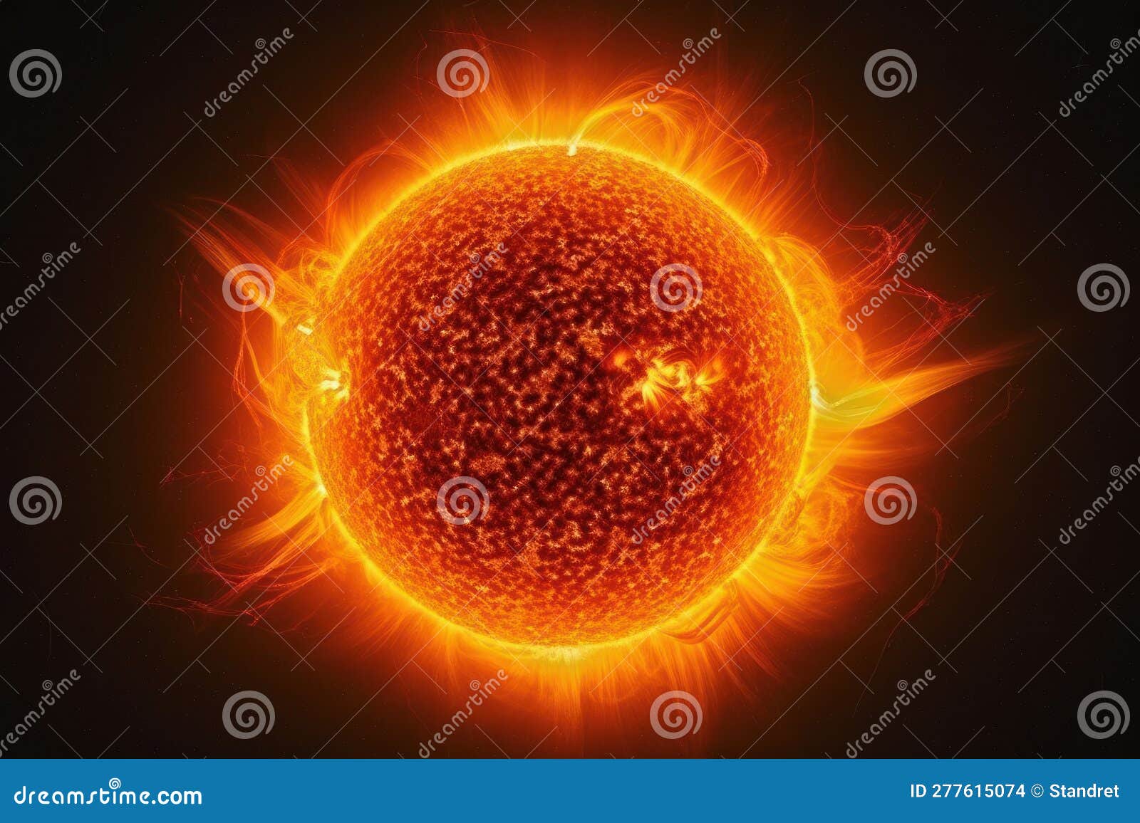 Sun Star in Cosmic Space. Beautiful Illustration Picture Stock ...