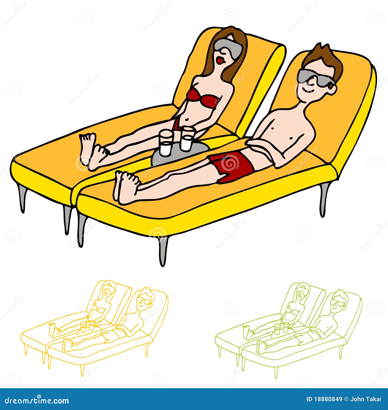 Sun Tanning  Couple Royalty Free Stock Images Image 18880849