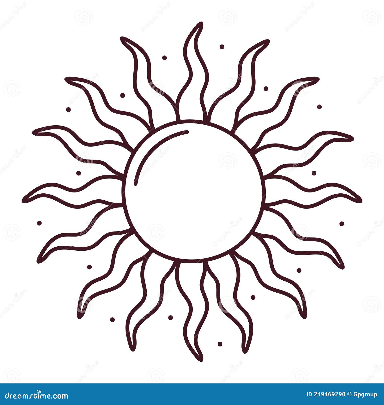 Tribal Sun Tattoo Ink Design Icon Stock Vector Royalty Free 1163366839   Shutterstock