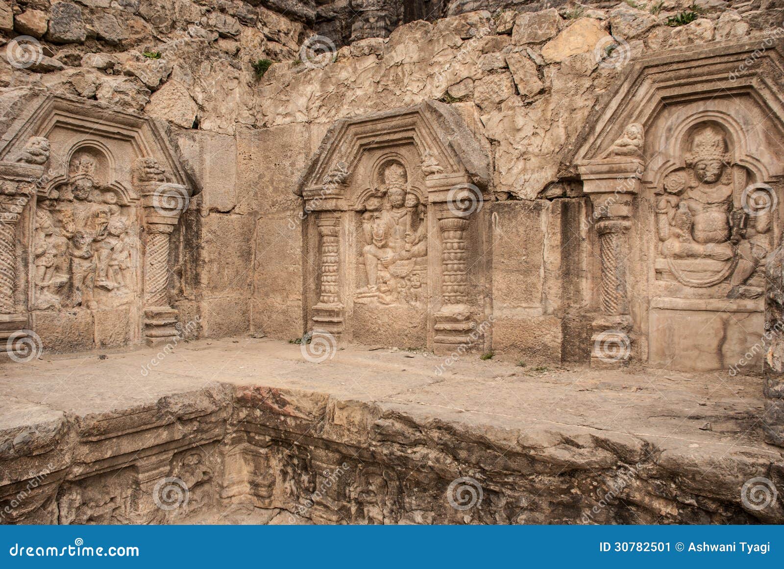 sun temple's wall in kashmir