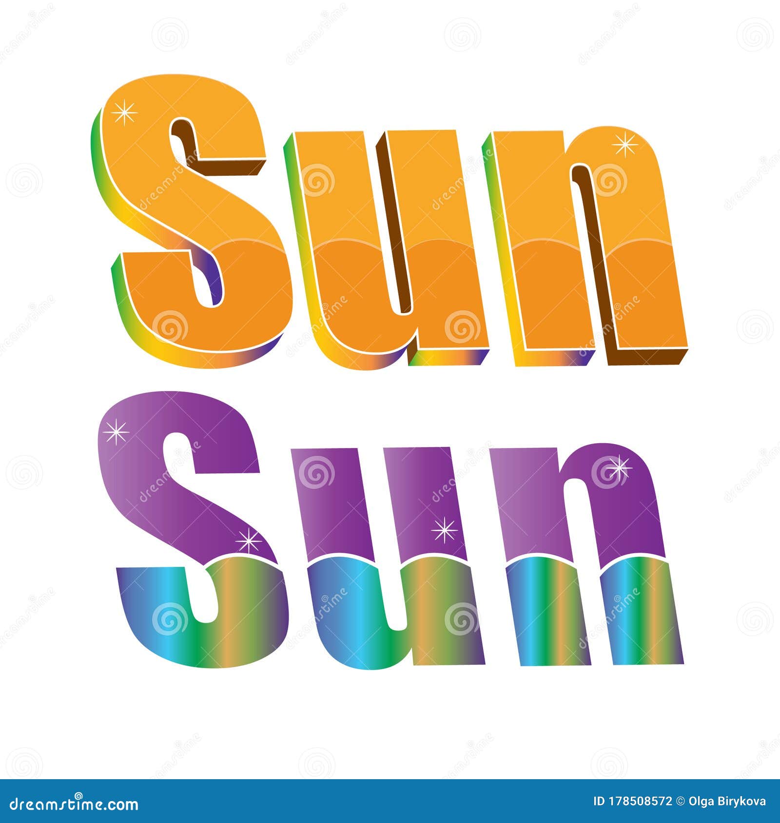 The sun. Text stock illustration. Illustration of lettering 178508572