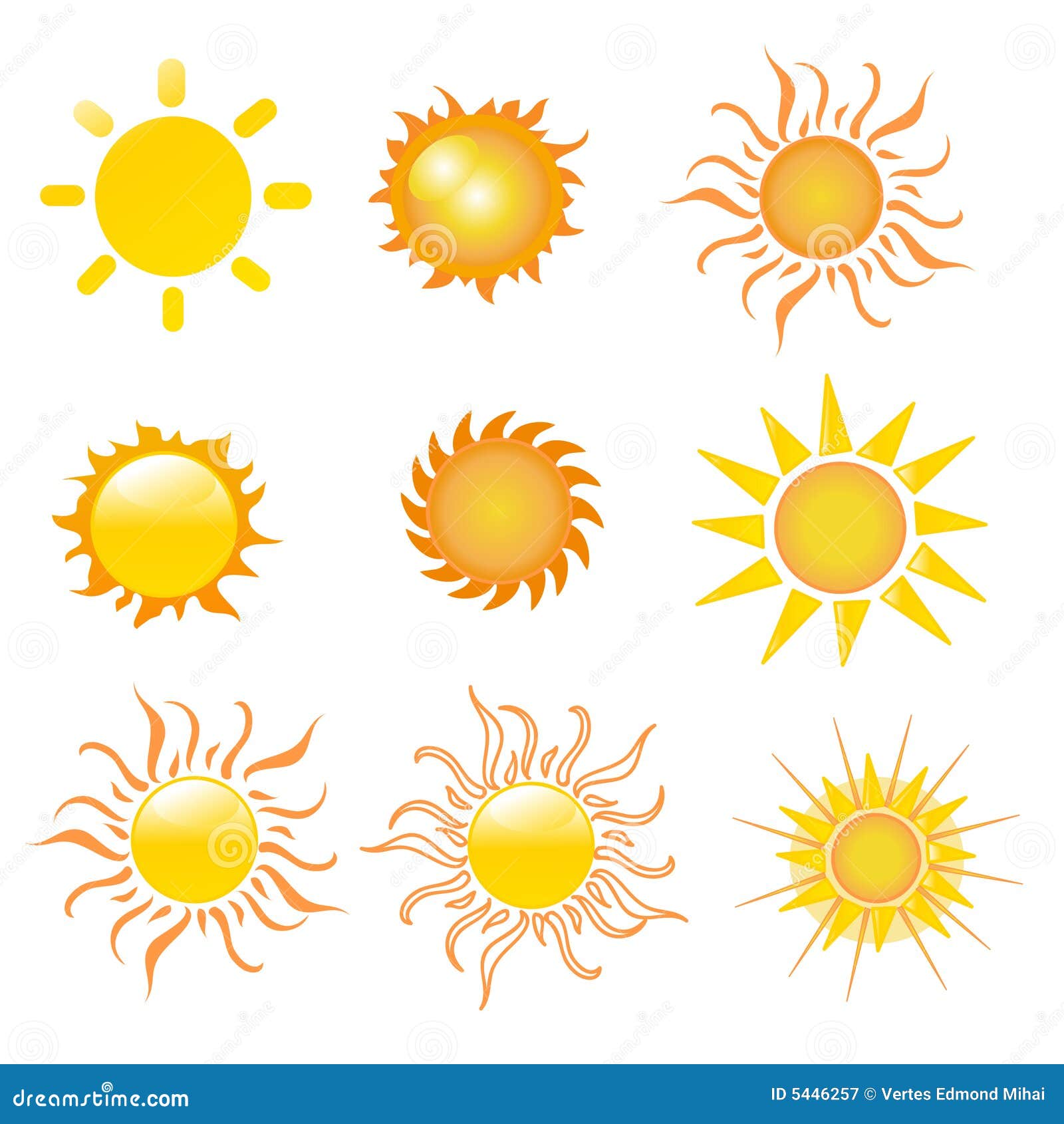 Sun Vector Illustration Royalty Free Stock Photography - Image: 5446257